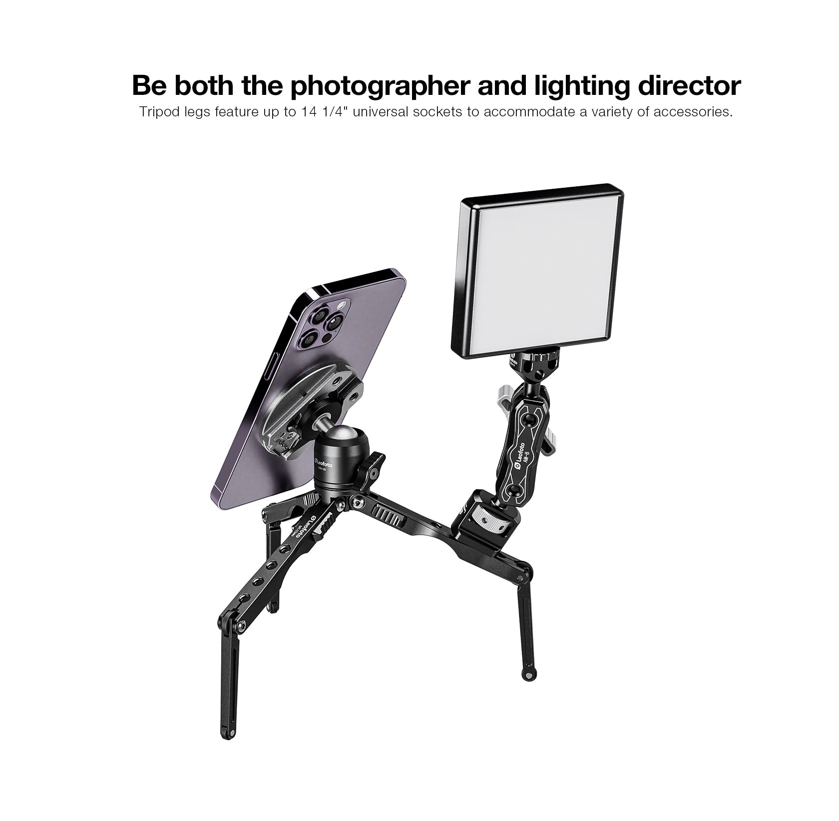 Leofoto MT-03 Mini Spider Folding Tabletop Tripod Kit with MBH-20 Ball Head (4 Colors)