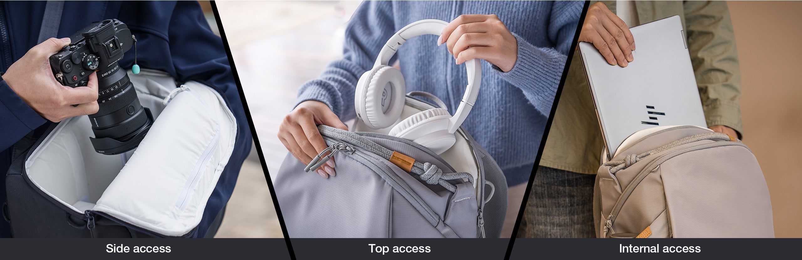 Leofoto Daily Lite Series Camera Backpack (Green / Gray / Midnight Blue)