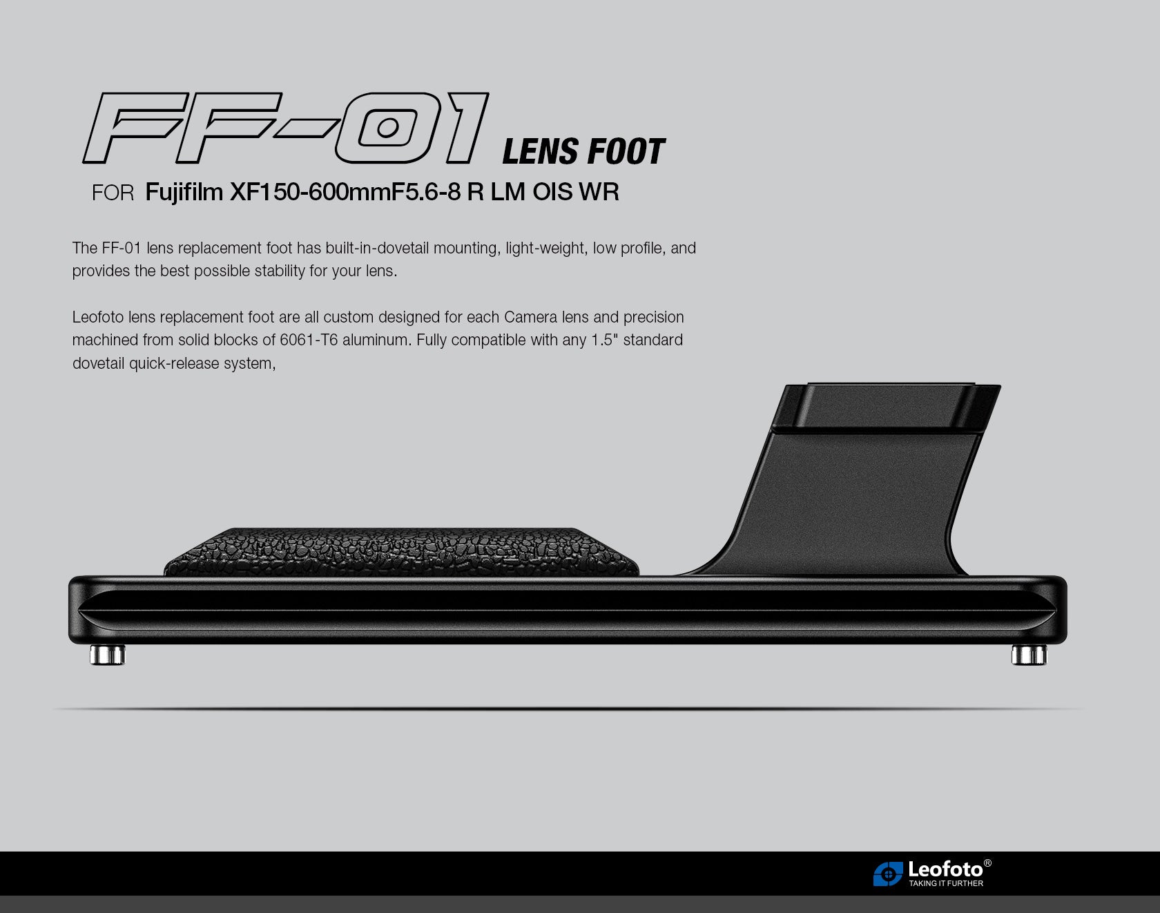 Leofoto FF-01 Replacement Foot for Fujifilm XF 150-600mm / 500mm & GF 500mm Lenses