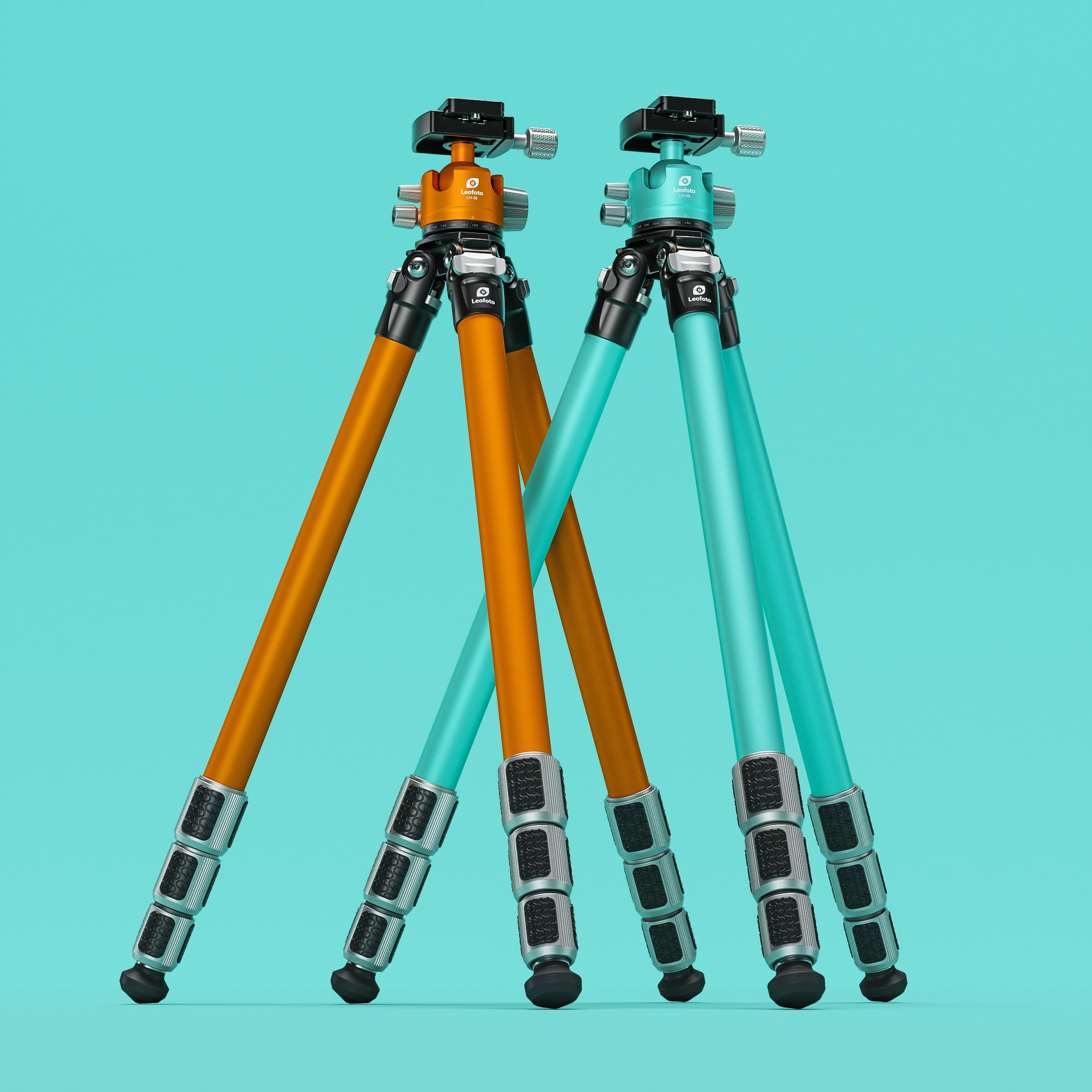 Leofoto LA-284C+LH-36 (Limited Edition Orange/Teal) Ocean Tripod with Ballhead | Water and Corrosion Resistance