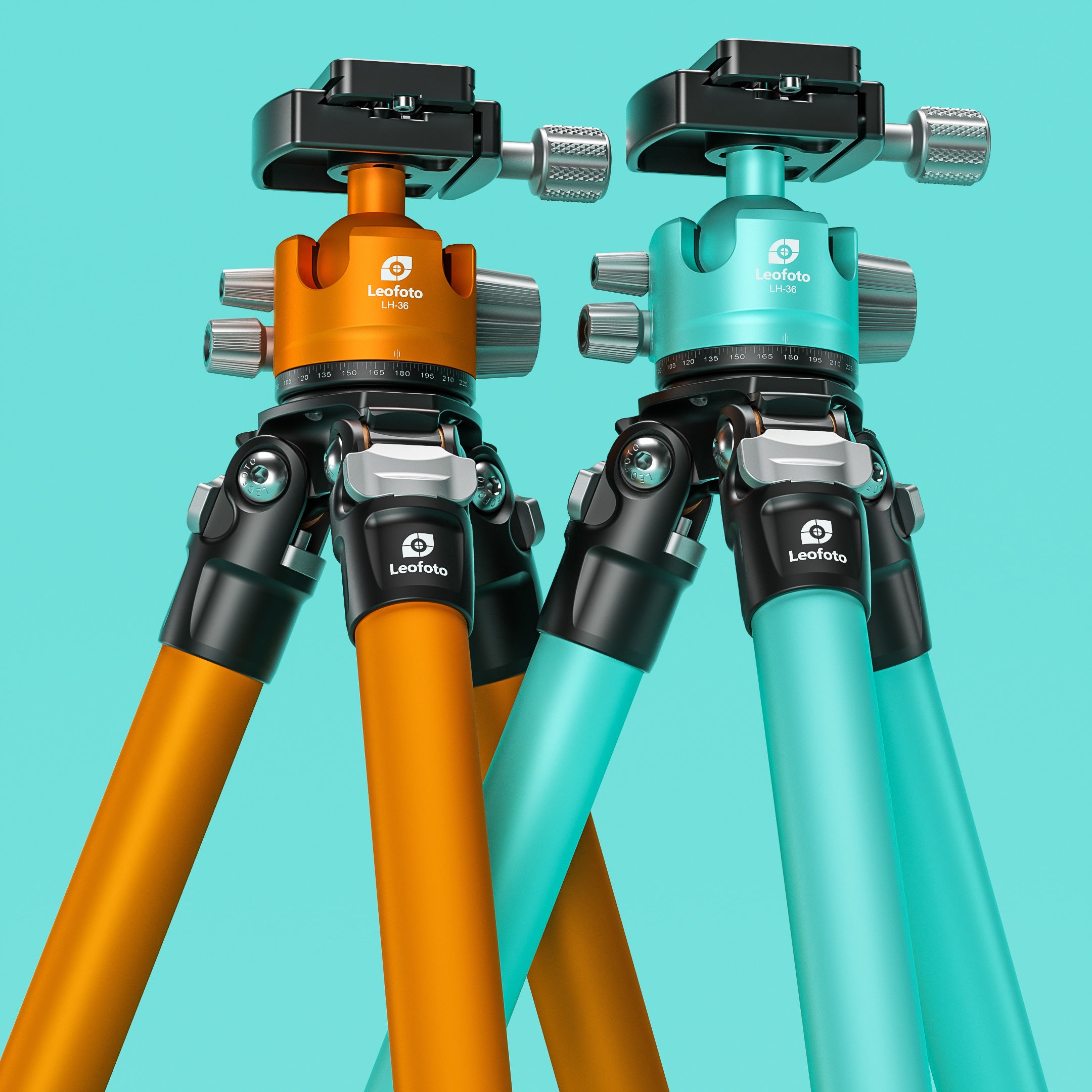 Leofoto LA-284C+LH-36 (Limited Edition Orange/Teal) Ocean Tripod with Ballhead | Water and Corrosion Resistance