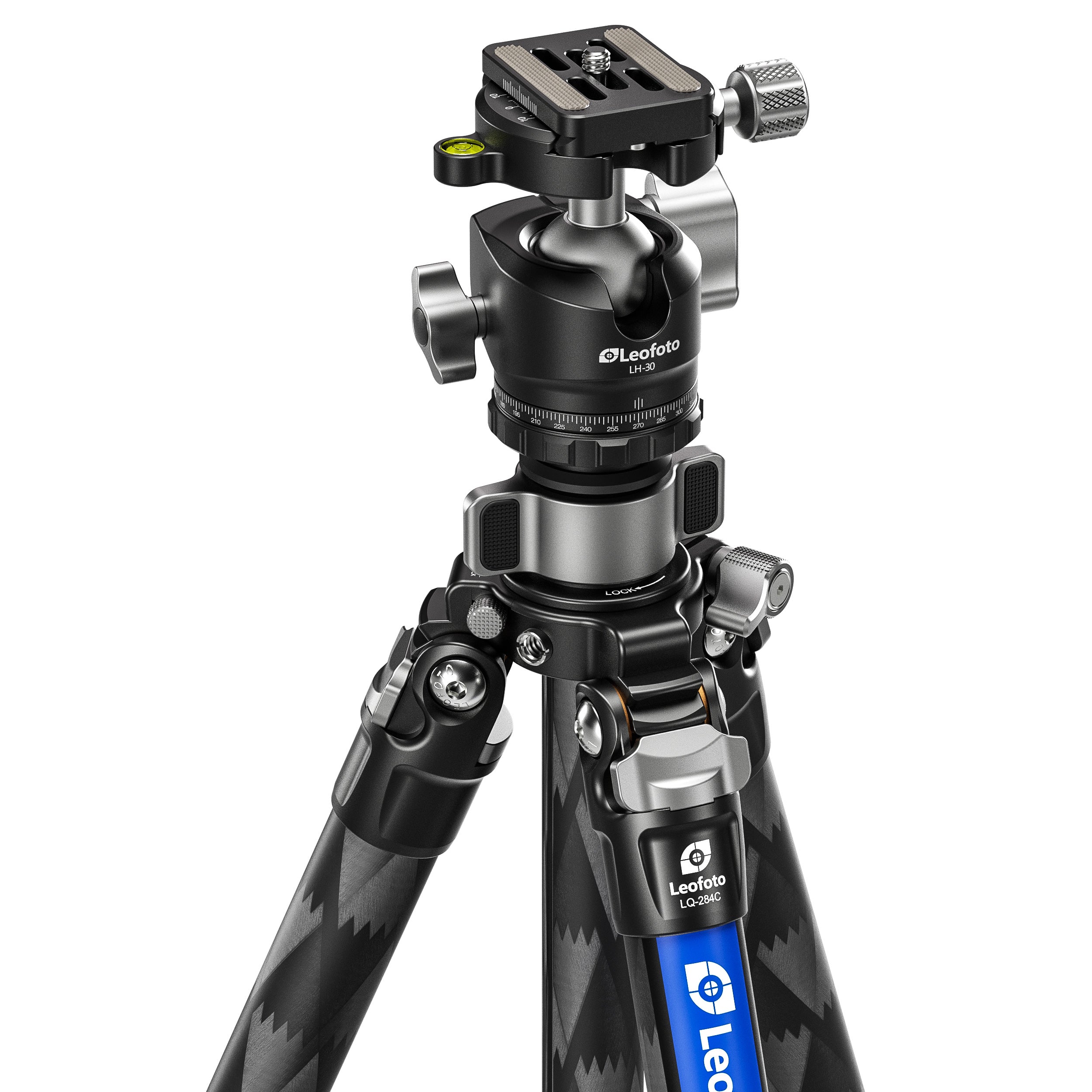 Leofoto LQ-284C Premium Carbon Fiber Tripod + LH-30 / LH-36 Ballhead with Quick Swap Center Column+Apex Platform and Tripod Bag