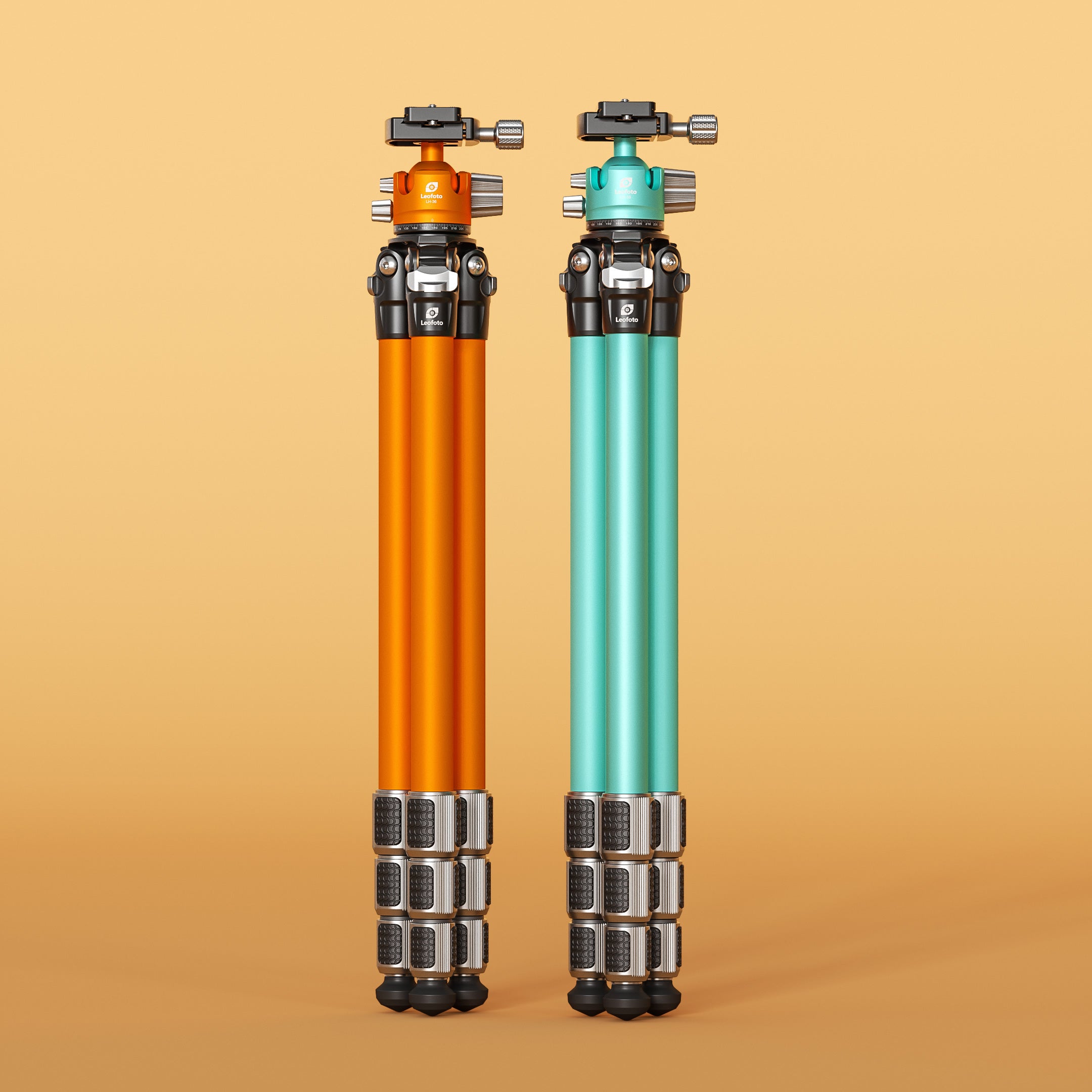 Leofoto LA-284C+LH-36 (Limited Edition Orange/Teal) Ocean Tripod with Ballhead | Water and Corrosion Resistance