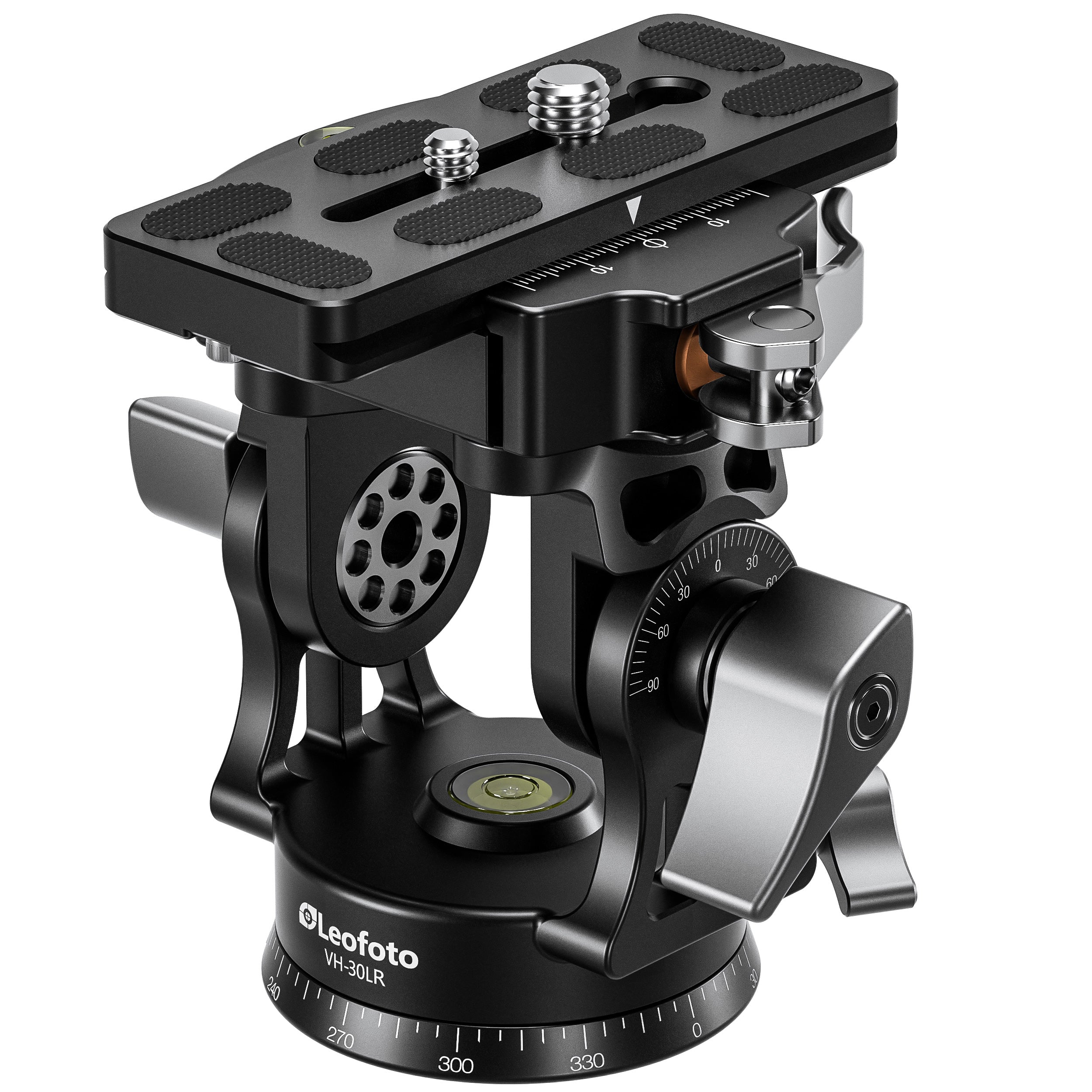 Leofoto VH-30LR Two-Way Tele Lens Head | Arca Compatible Lever Clamp