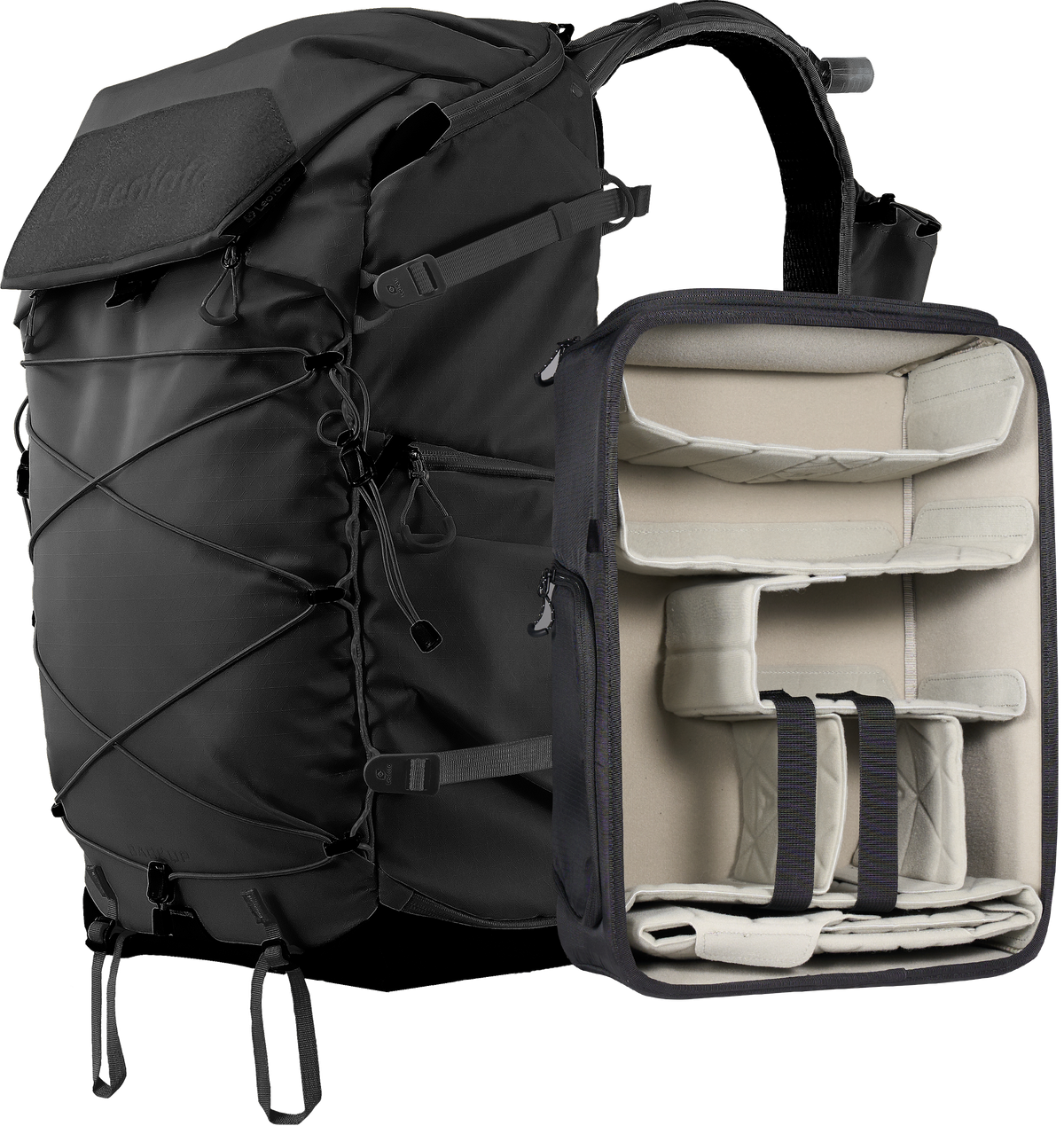 Leofoto 35L All-in-One Travel & Outdoor Camera Backpack (Black / Yellow / Green)