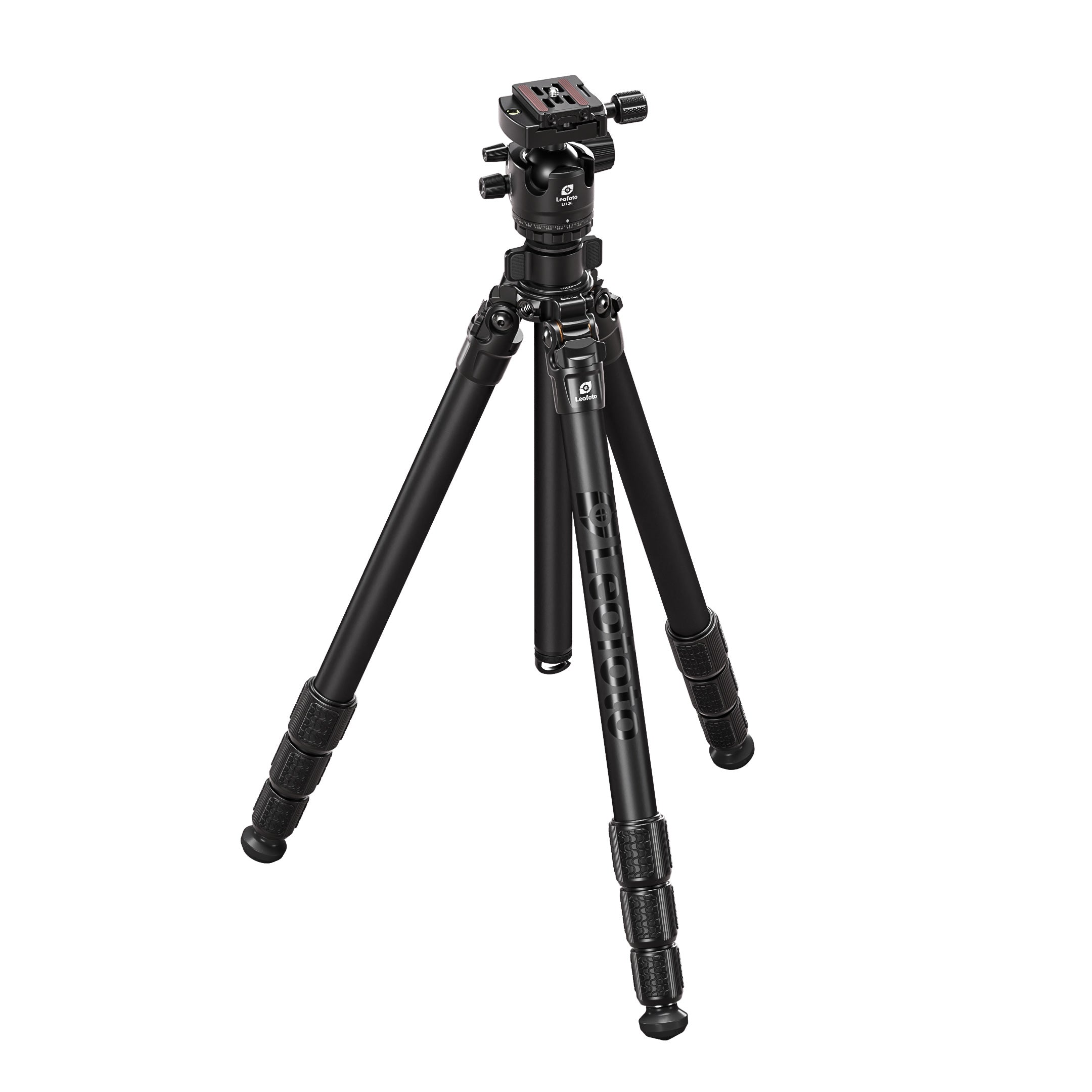 Leofoto LG-284C+LH-36(Black) Premium Carbon Fiber Tripod Set with Quick Swap Center Column and Platform