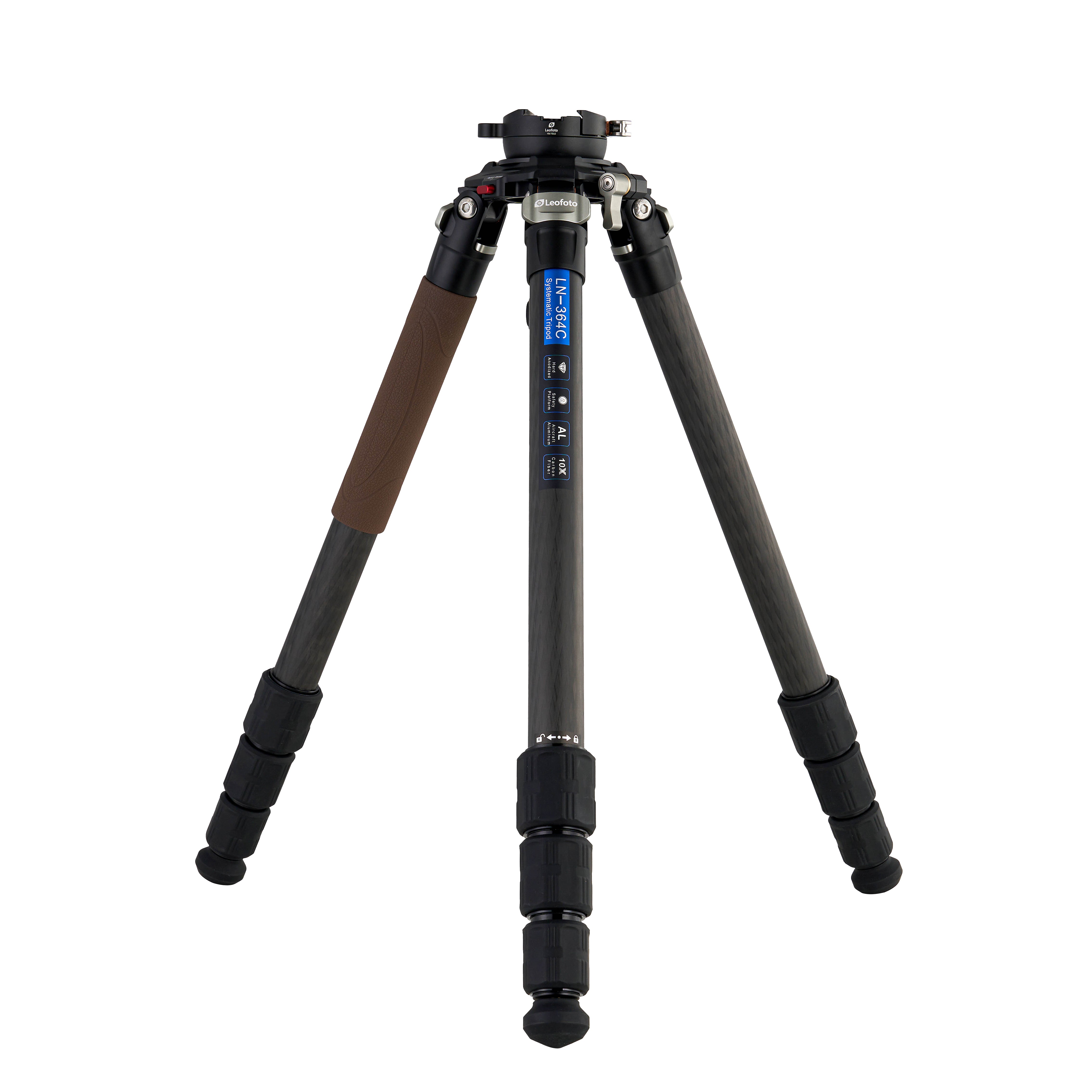 Leofoto LN-364C Heavy Duty Tripod with 75mm Bowl+Platform & Bag | Ball Head/Leveling Base Kit