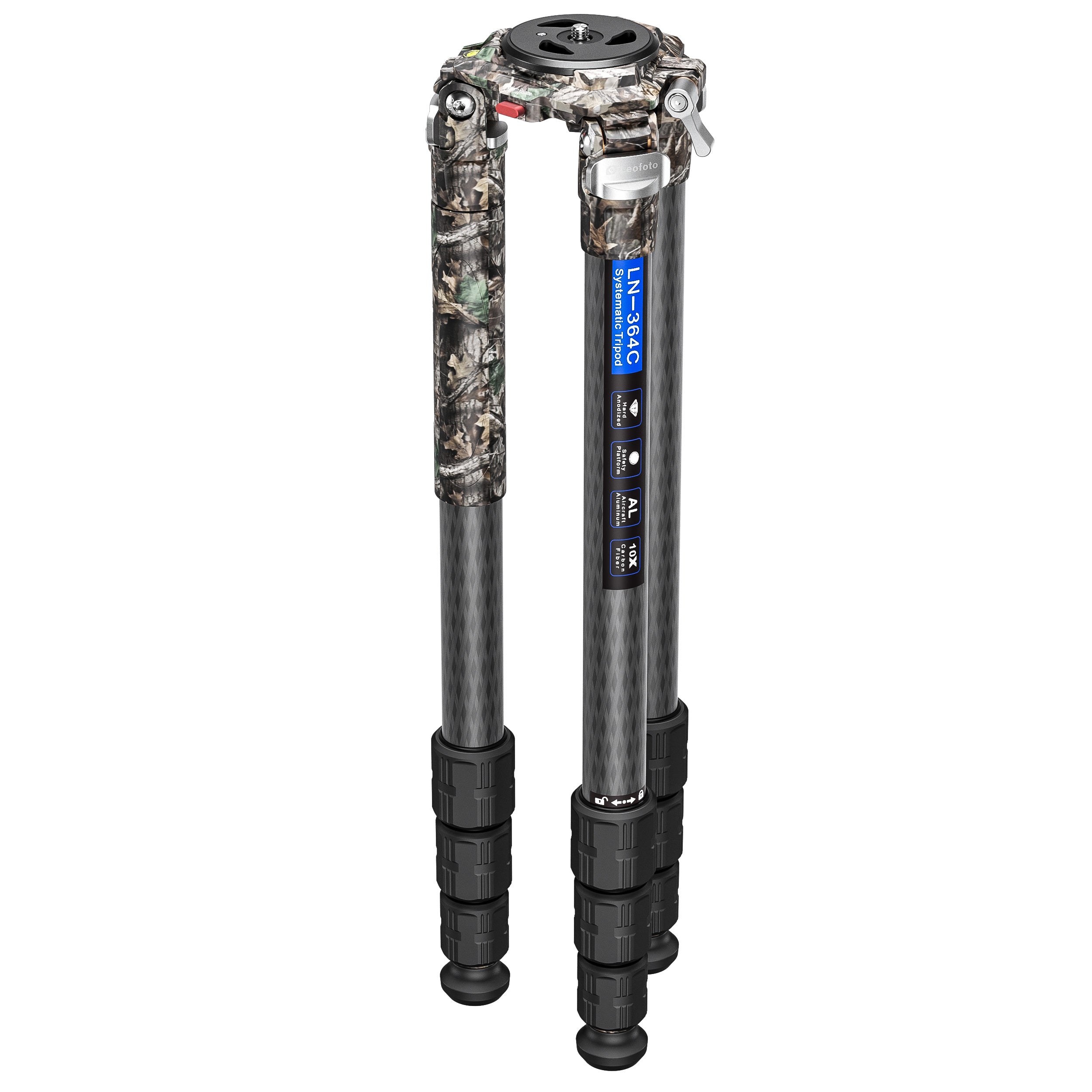 Leofoto LN-364C (Camo) Heavy Duty Tripod with 75mm Video Bowl+Platform & Bag