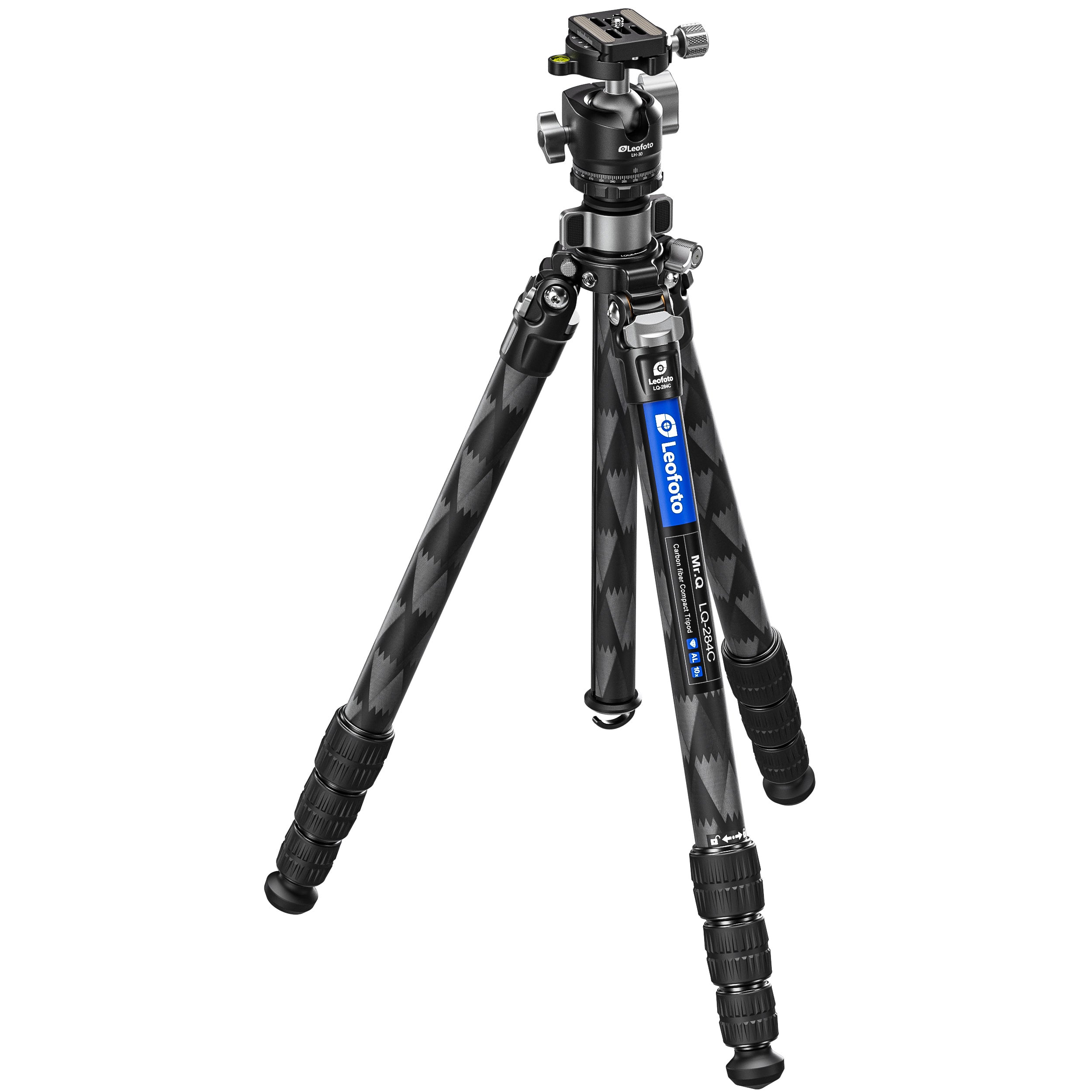 Leofoto LQ-284C Premium Carbon Fiber Tripod + LH-30 / LH-36 Ballhead with Quick Swap Center Column+Apex Platform and Tripod Bag