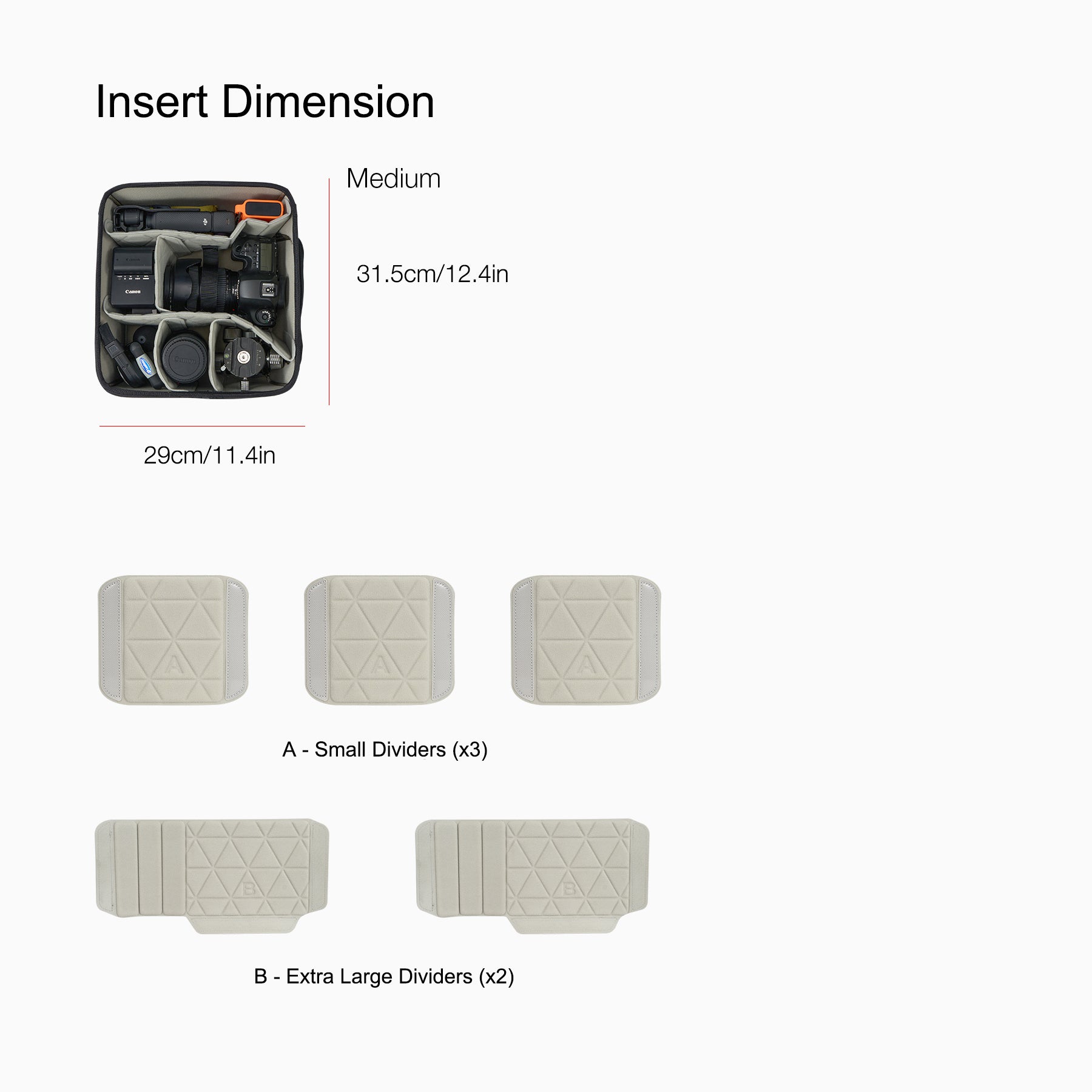 Leofoto 35L Backpack Camera Insert (M / L)