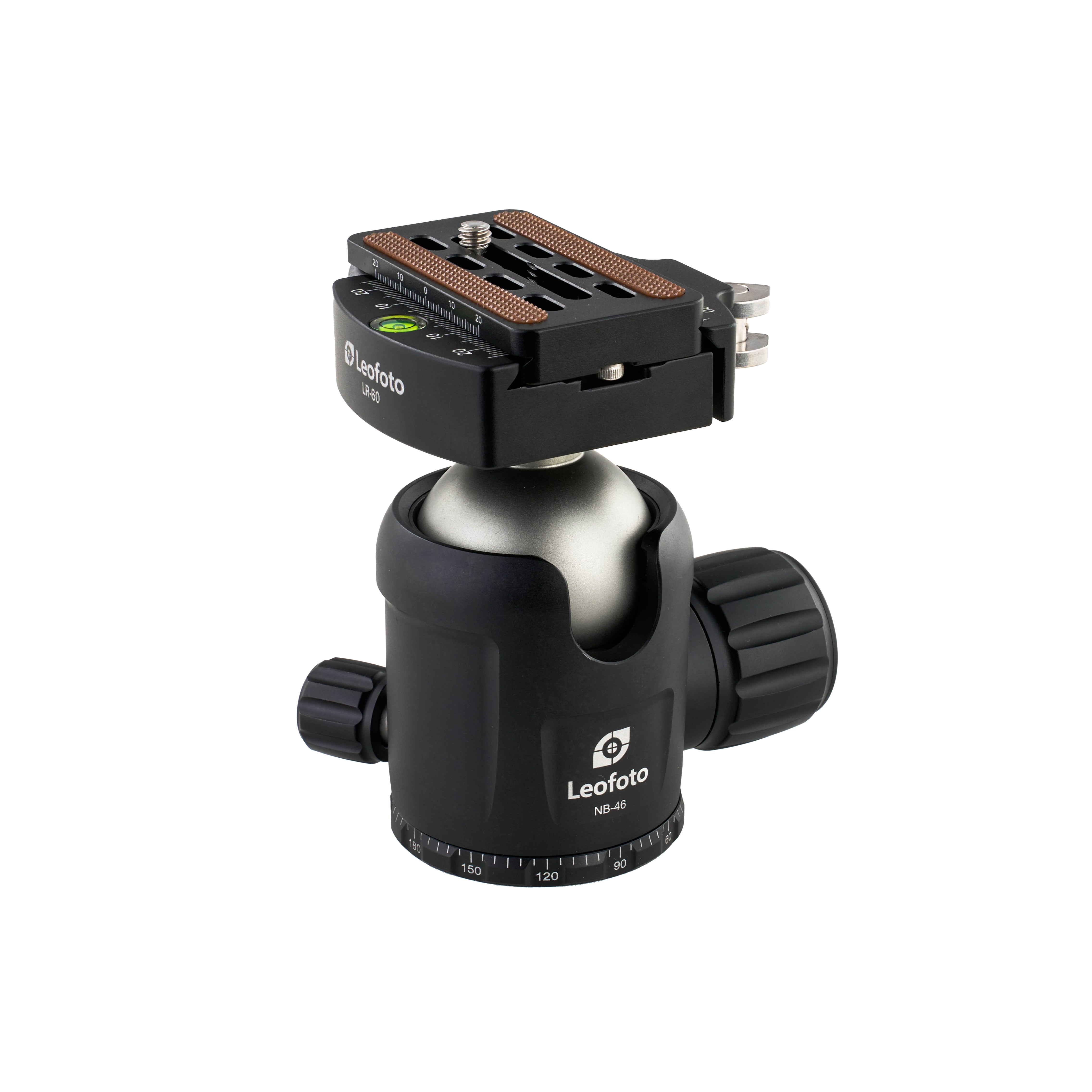 Leofoto NB-46LR Pro Ball Head with Lever-Release Clamp and QP-70N QR Plate | Arca Compatible