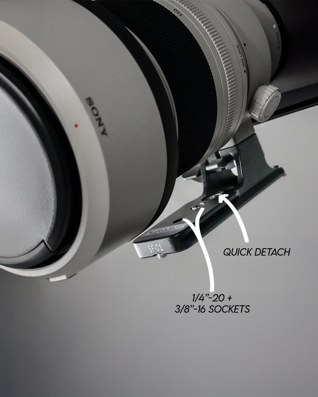 Leofoto SF-01 Replacement Lens Foot for SONY FE 70-200mm F/2.8 GM I&II, FE 100-400mm F/4.5-5.6 GM & FE 300mm F2.8 GM, FE 300mm F/2.8 GM OSS, FE 50-150mm F2 GM