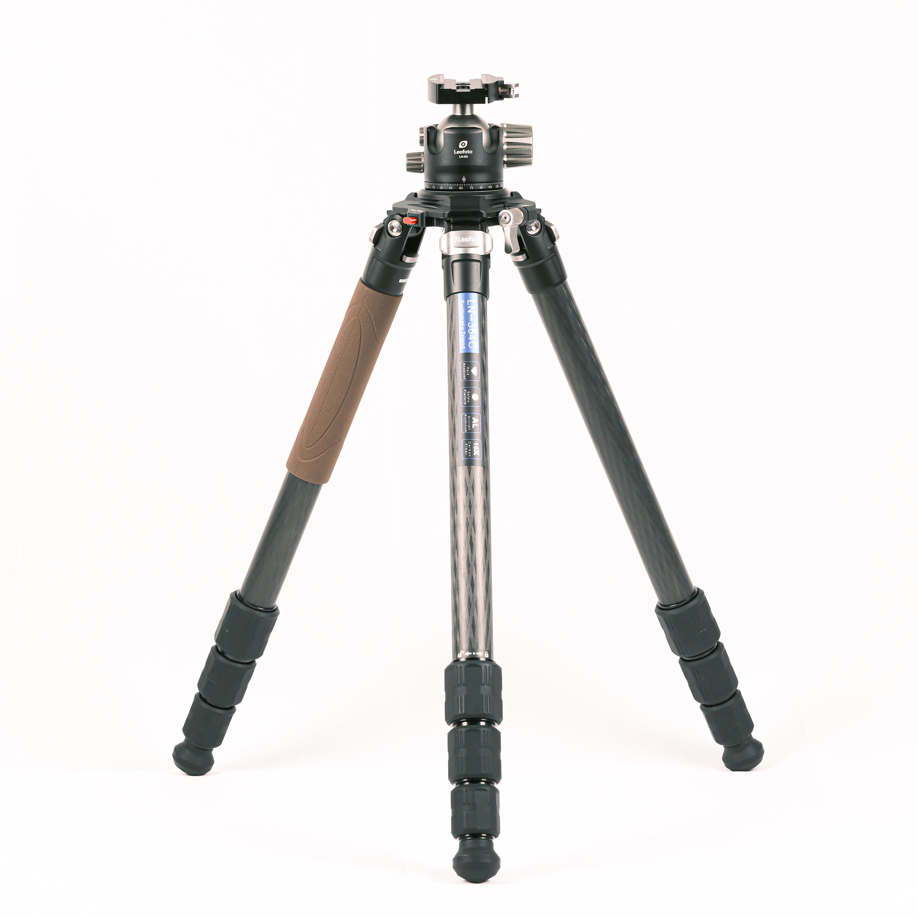 Leofoto LN-364C Heavy Duty Tripod with 75mm Bowl+Platform & Bag | Ball Head/Leveling Base Kit