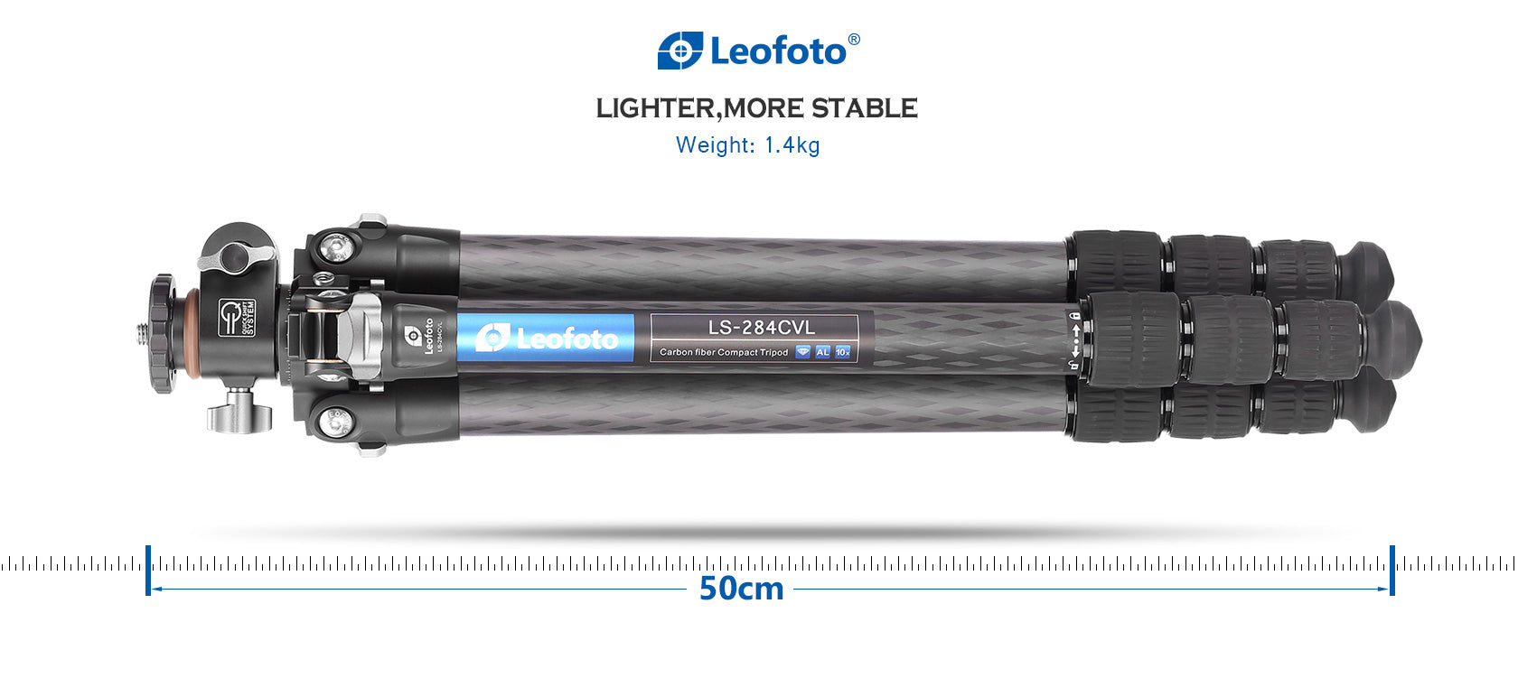 Leofoto LS-284CVL Ranger Series Tripod with Lateral Center Column