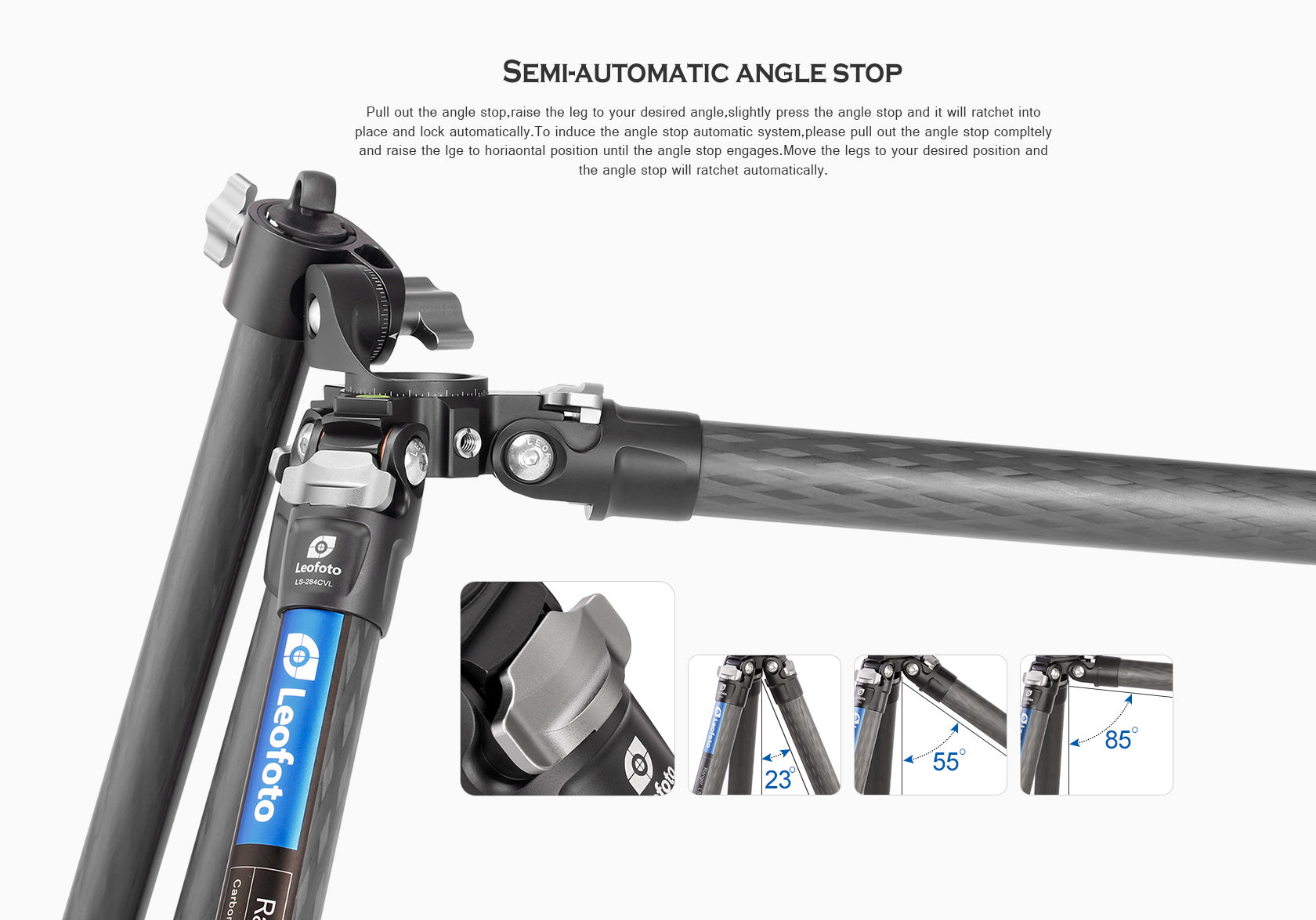 Leofoto LS-284CVL Ranger Series Tripod with Lateral Center Column