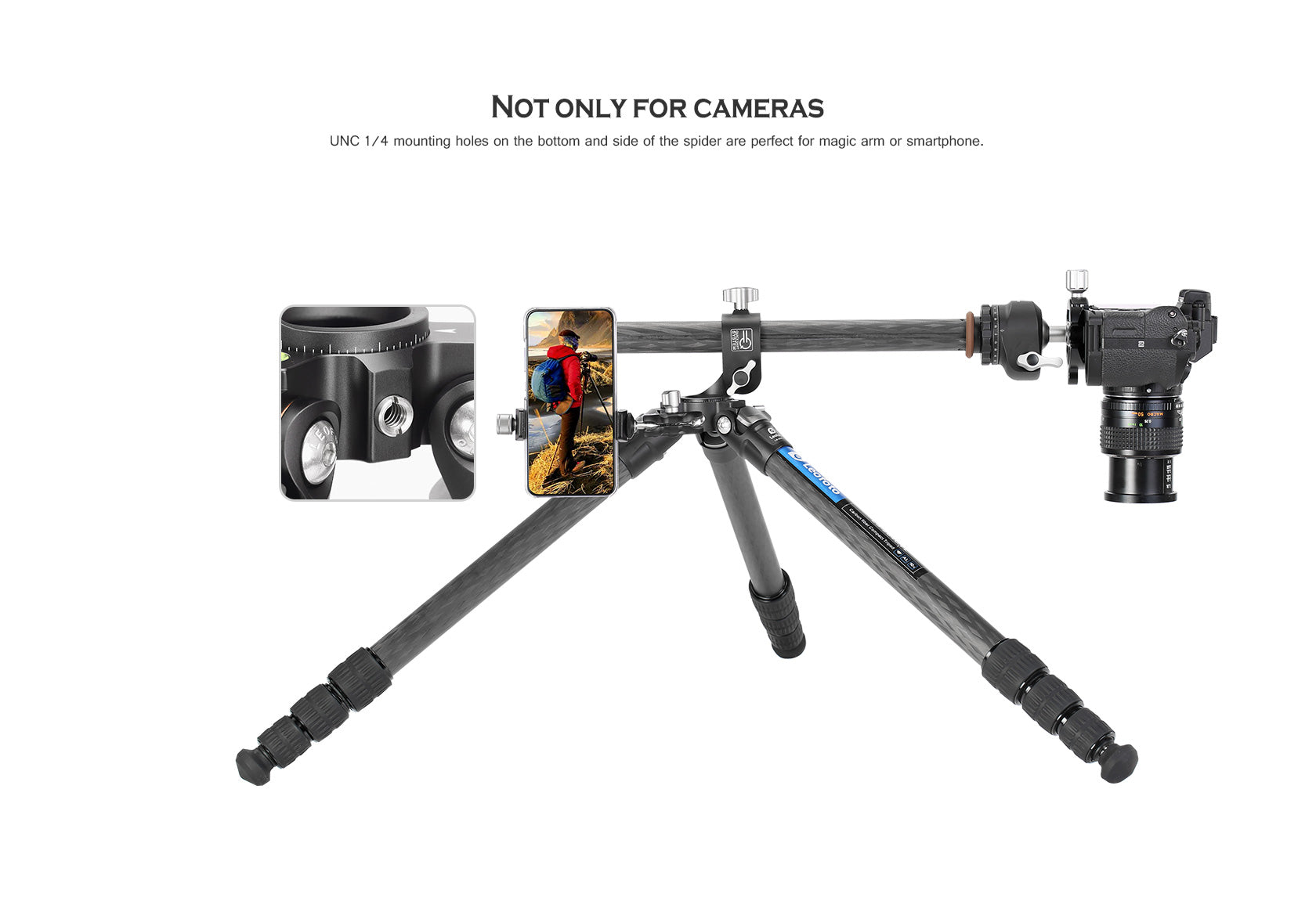 Leofoto LS-284CVL Ranger Series Tripod with Lateral Center Column