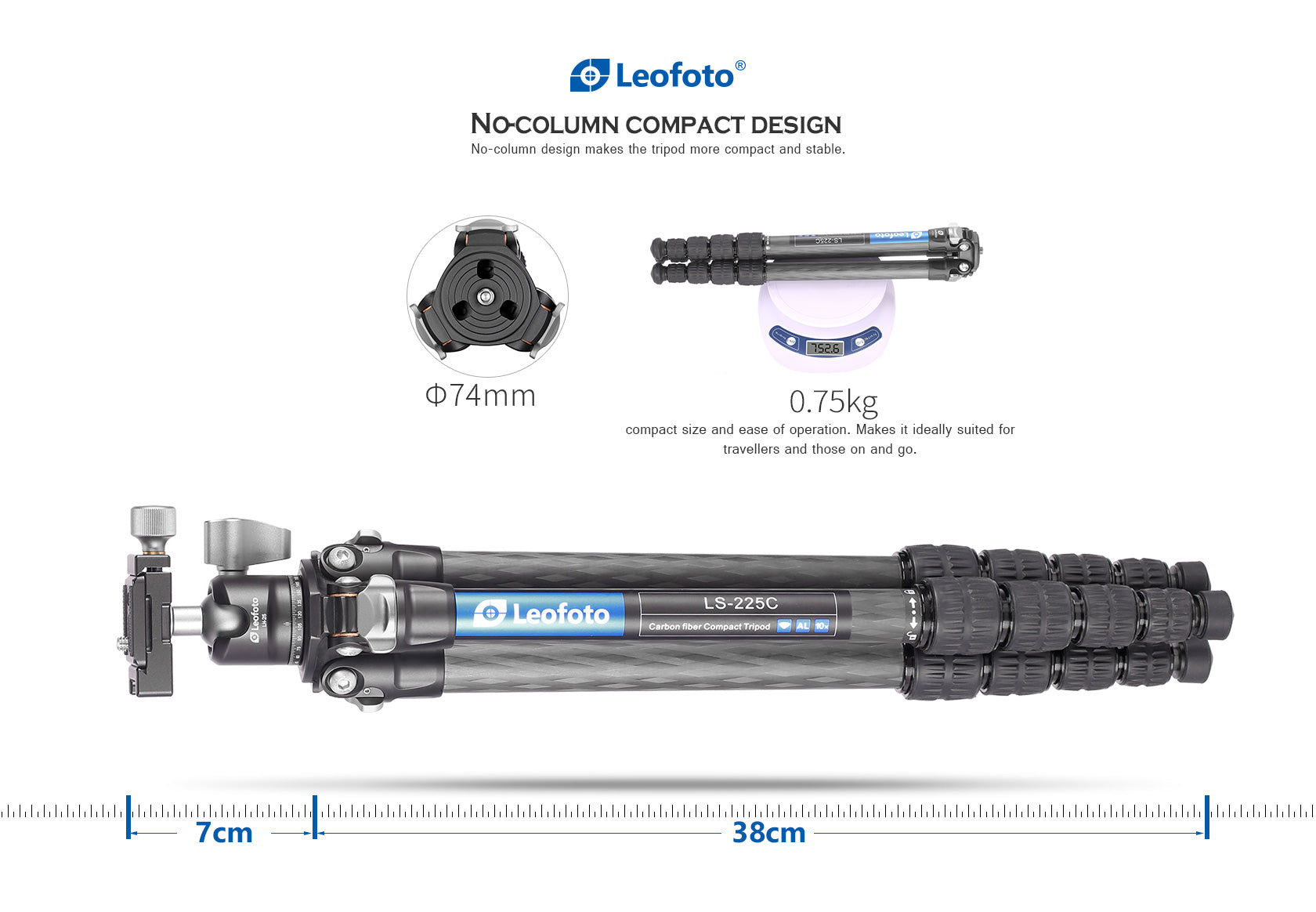 Leofoto LS-225C Ranger Series Tripod Set