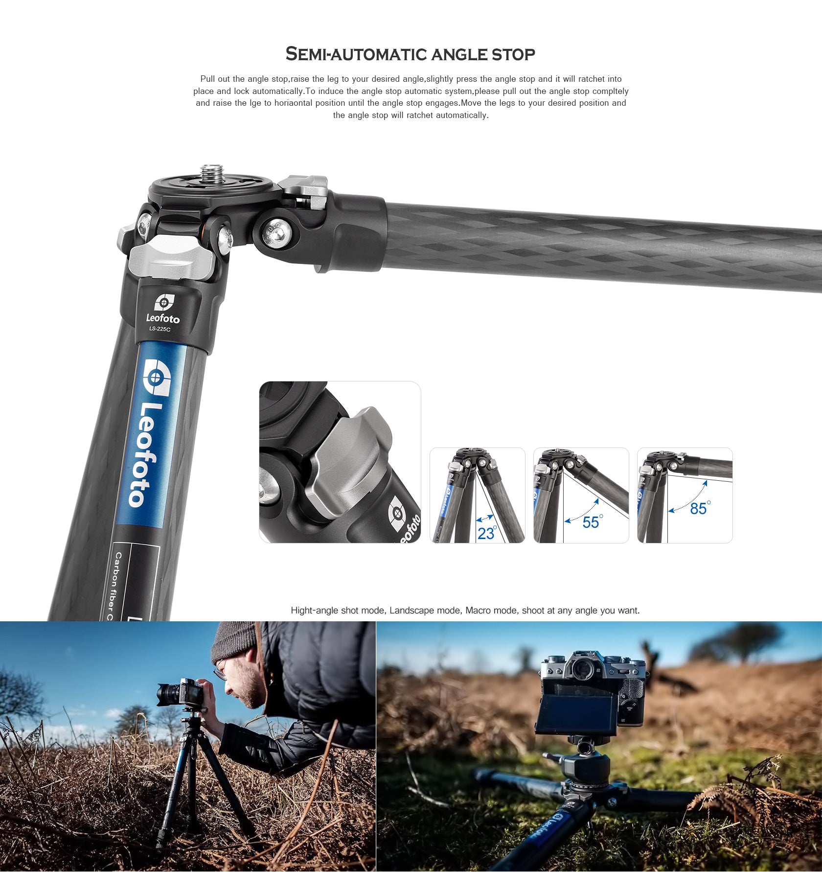 Leofoto LS-225C Ranger Series Tripod Set