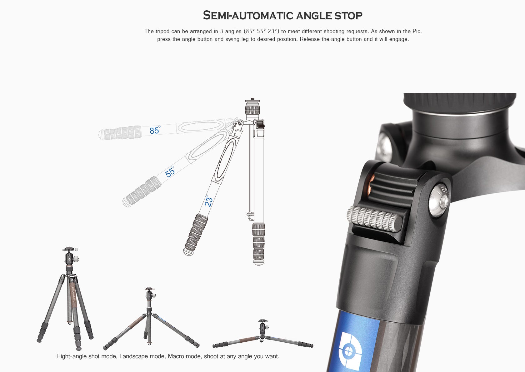 Leofoto LX-284CT Reversible Travel Tripod