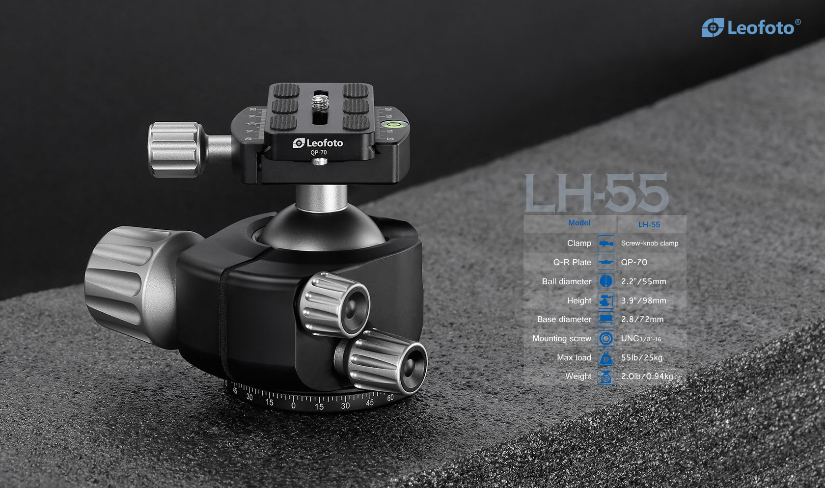 Leofoto LN-364C Heavy Duty Tripod with 75mm Bowl+Platform & Bag | Ball Head/Leveling Base Kit
