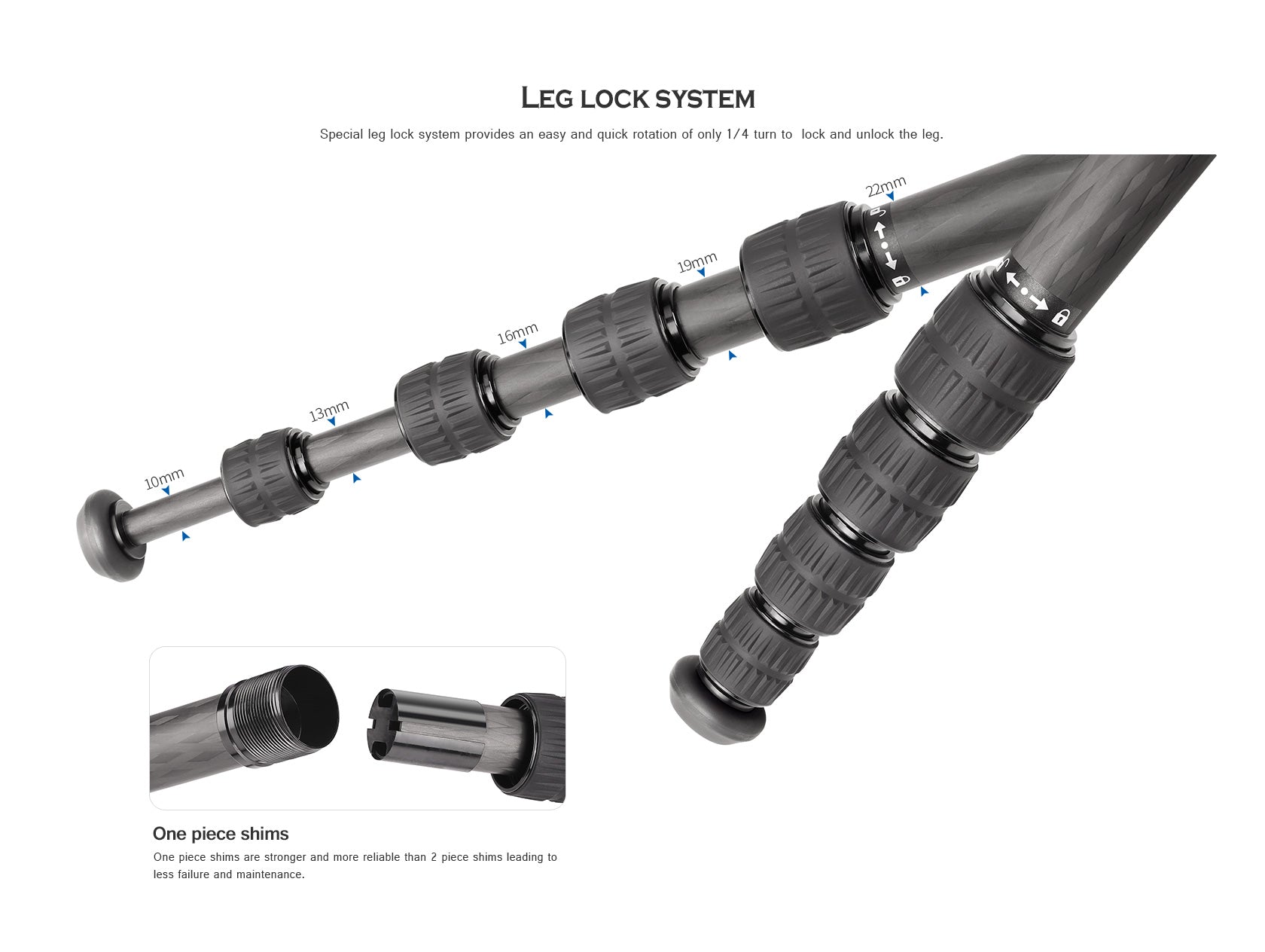 Leofoto LX-225CT + XB-32Q Reversible Travel Tripod with Ball Head Set