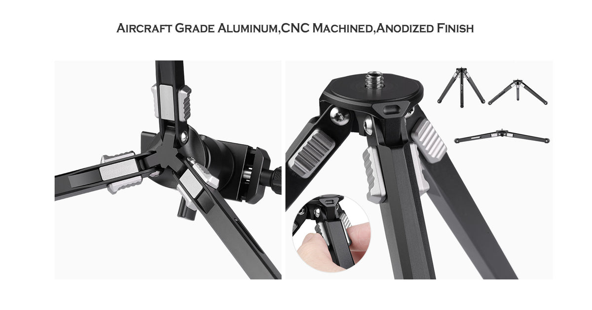 Leofoto MT-02 Aluminum Mini Table Top Tripod (Optional Ball Head Kits)