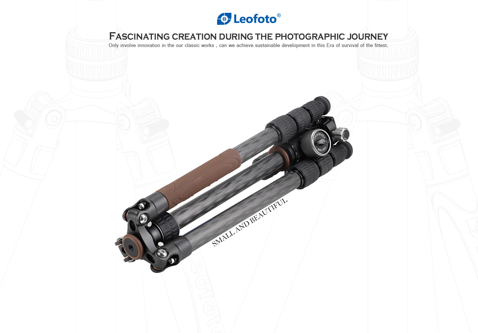 Leofoto LX-224CT + XB-32Q Reversible Travel Tripod with Ball Head Set