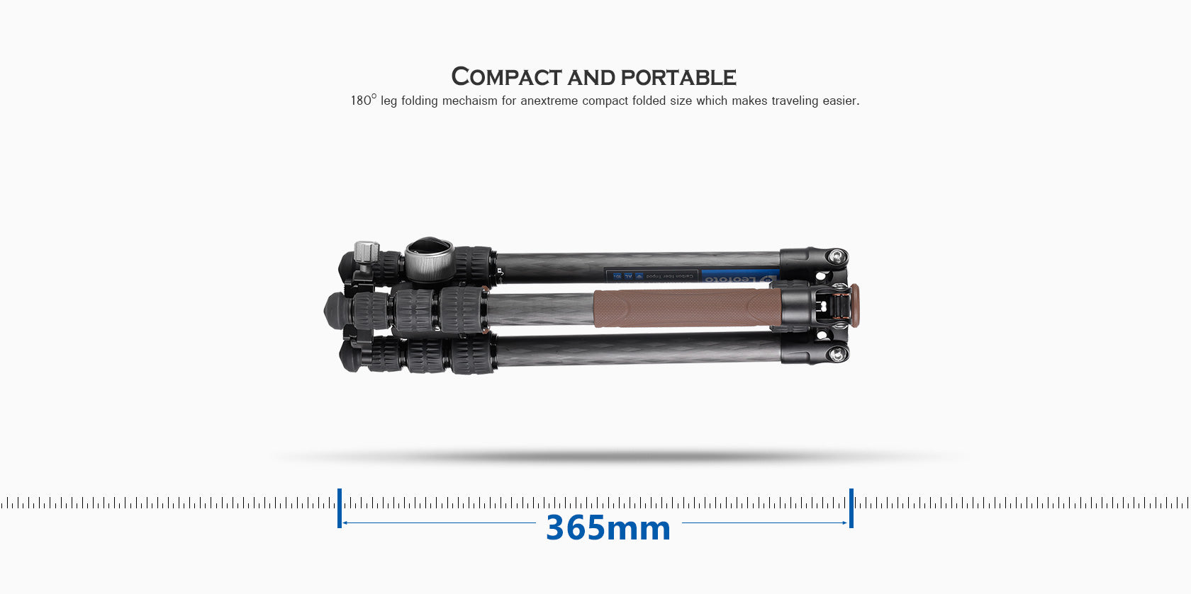 Leofoto LX-224CT + XB-32Q Reversible Travel Tripod with Ball Head Set