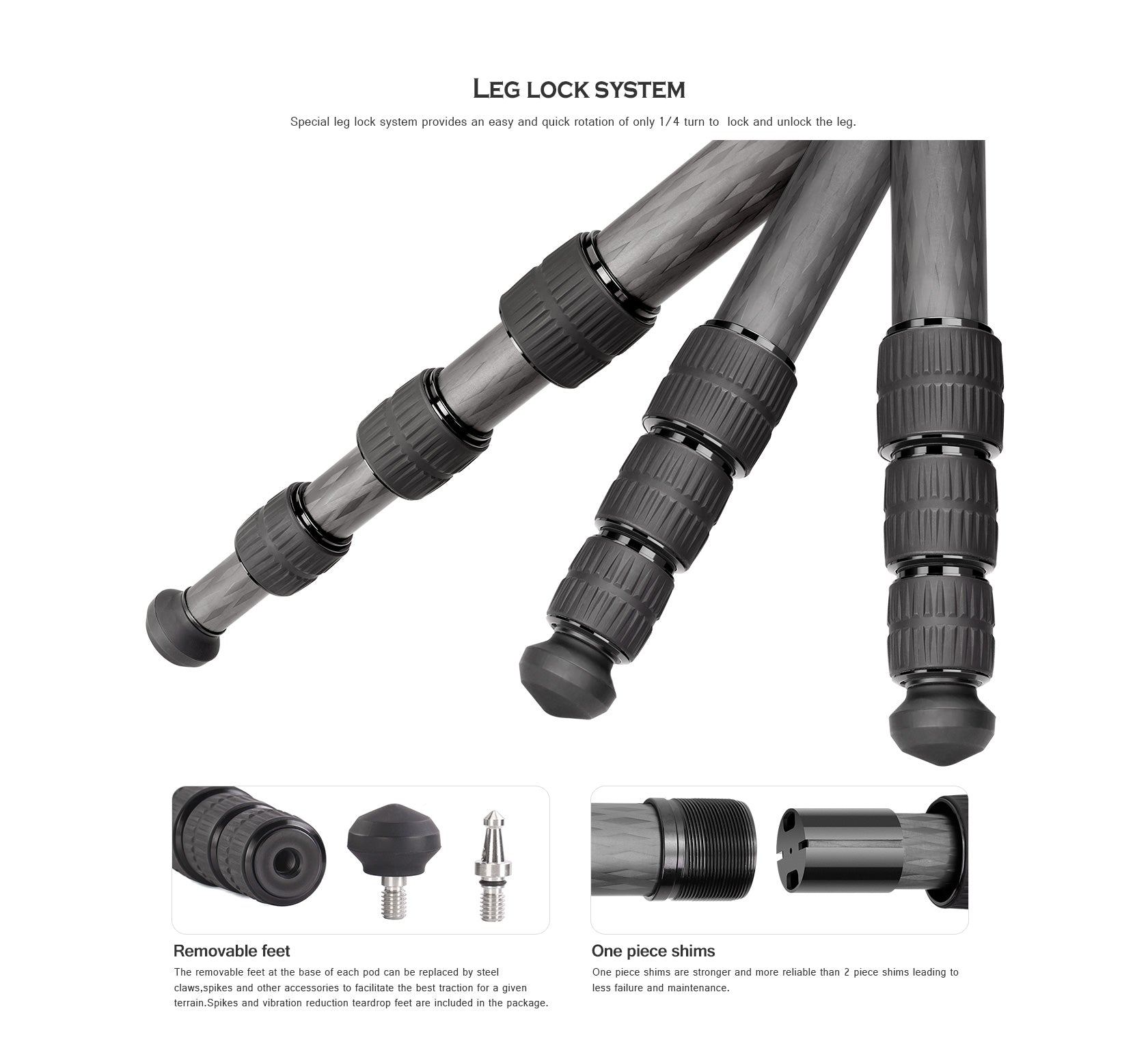 Leofoto LS-324CEX X Version Tripod with Integrated Leveling Head