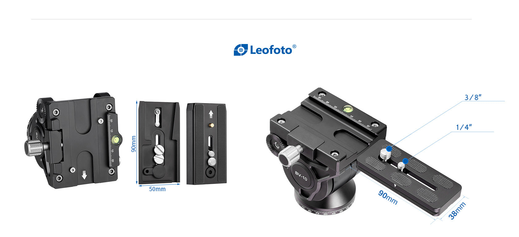 Leofoto MV-324C + VD-03 + BV-10 Video Monopod System with Base Support Kit and Fluid Video Head