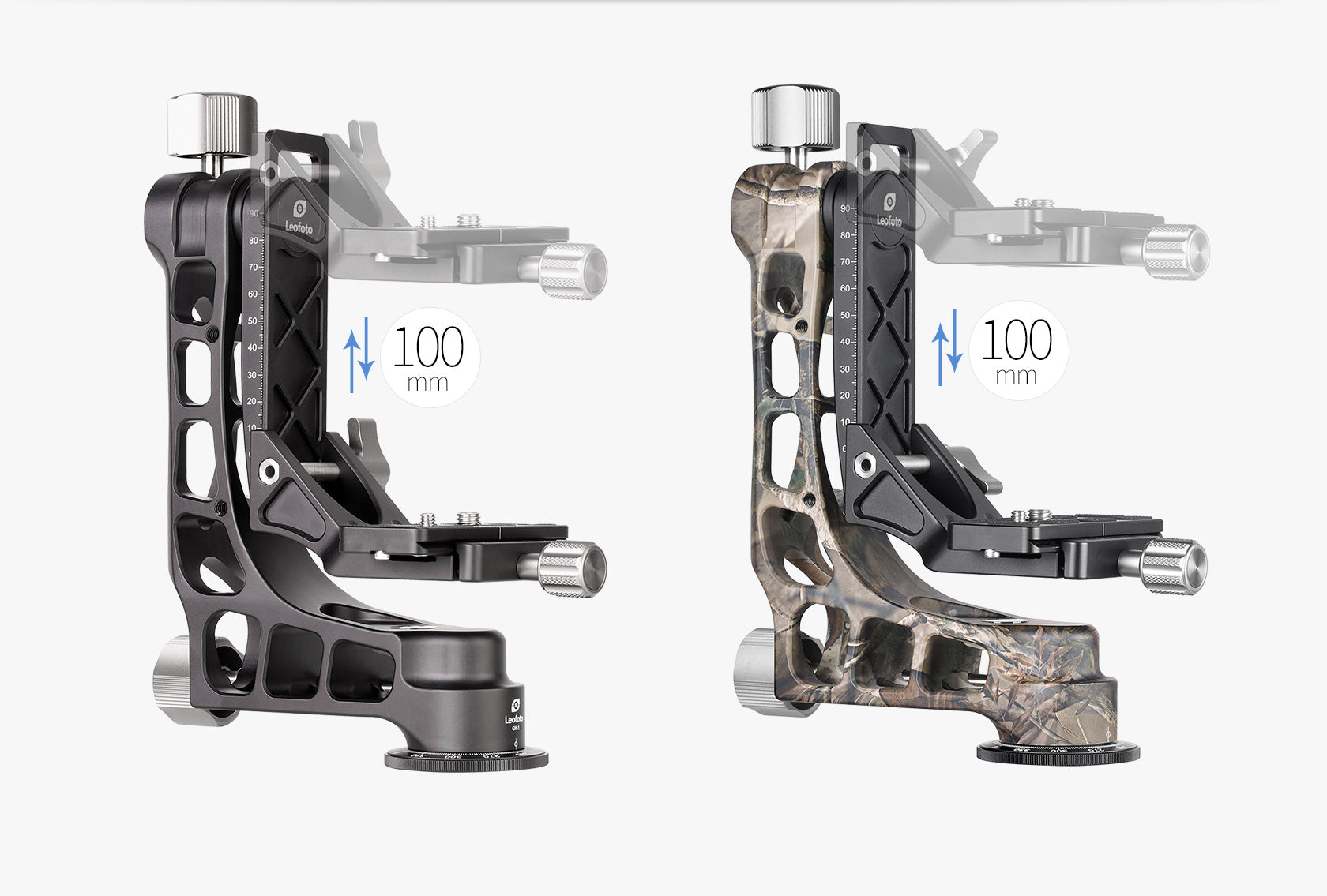 Leofoto PG-1 Lightweight Gimbal Tripod Head w/ Plate & Bag (Black/Camo)