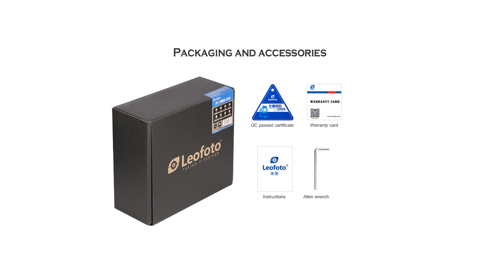 Leofoto PG-1 Lightweight Gimbal Tripod Head w/ Plate & Bag (Black/Camo)