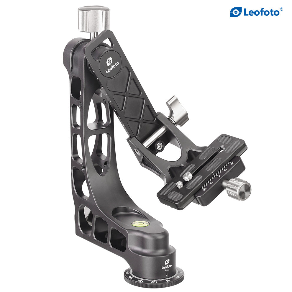 Leofoto PG-1 Lightweight Gimbal Tripod Head w/ Plate & Bag (Black/Camo)