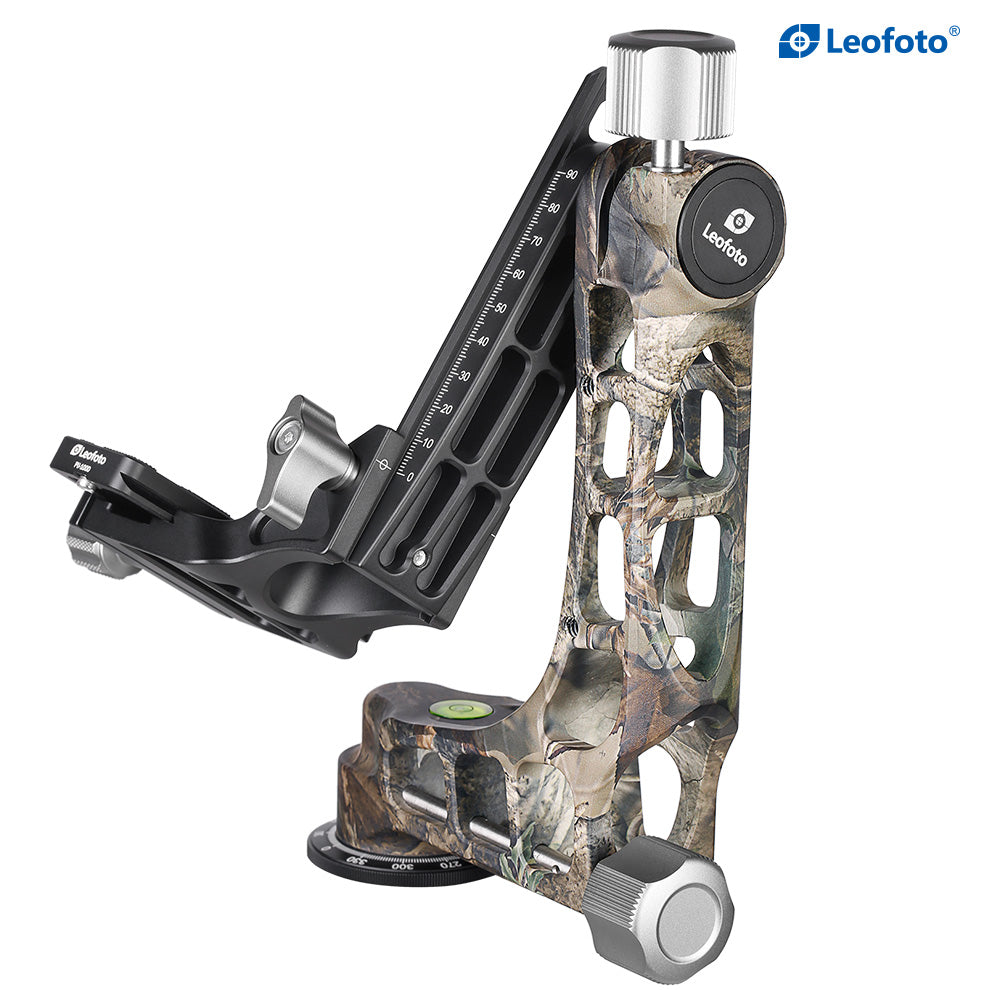 Leofoto PG-1 Lightweight Gimbal Tripod Head w/ Plate & Bag (Black/Camo)