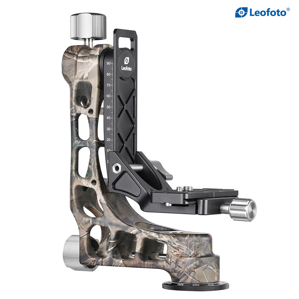 Leofoto PG-1 Lightweight Gimbal Tripod Head w/ Plate & Bag (Black/Camo)