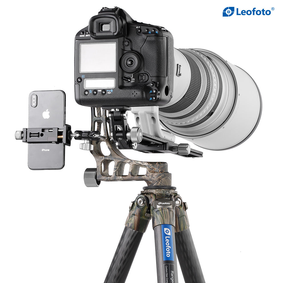 Leofoto PG-1 Lightweight Gimbal Tripod Head w/ Plate & Bag (Black/Camo)