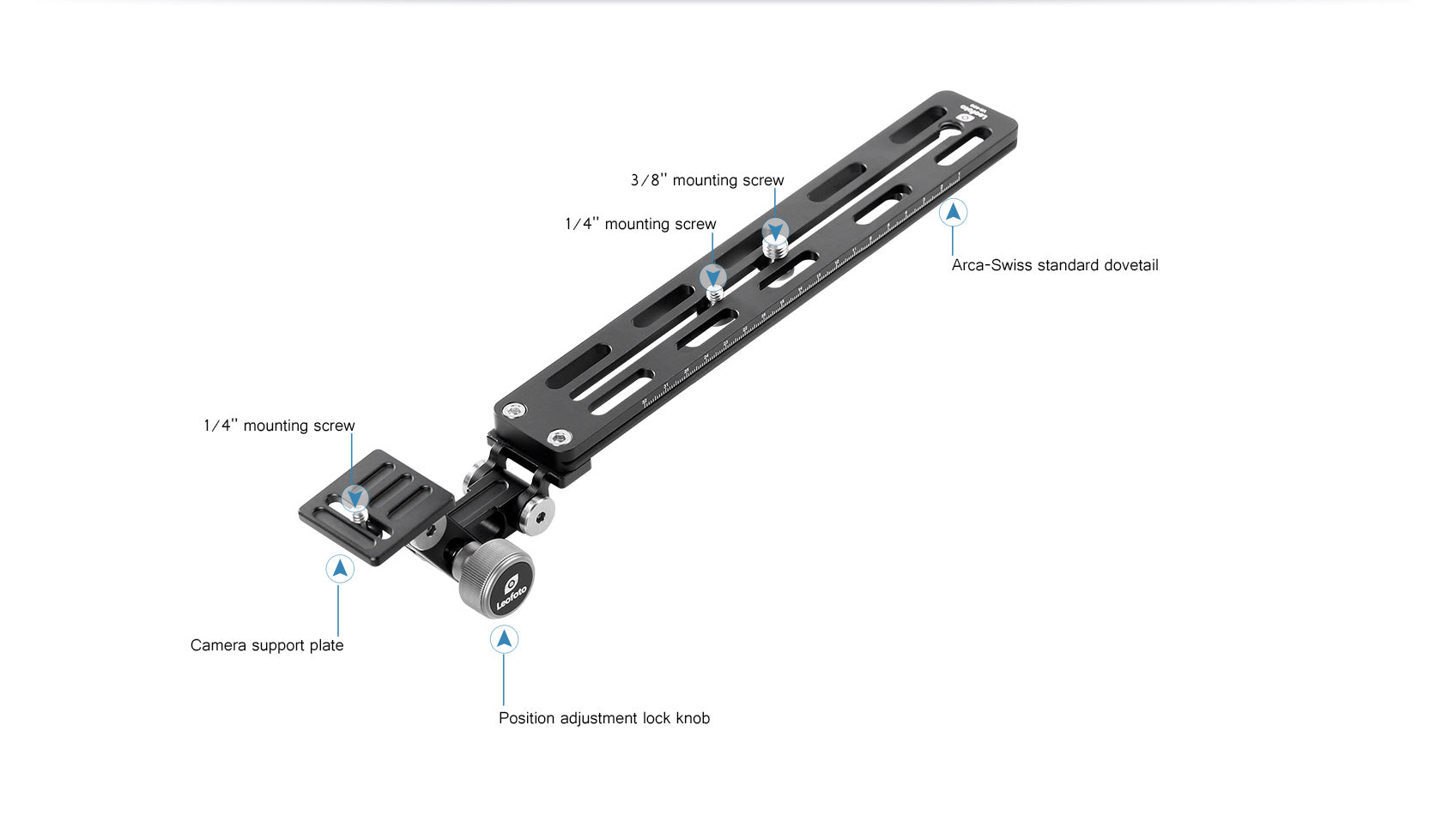 Leofoto VR-250 / VR-400 Long Tele Lens Support for Arca