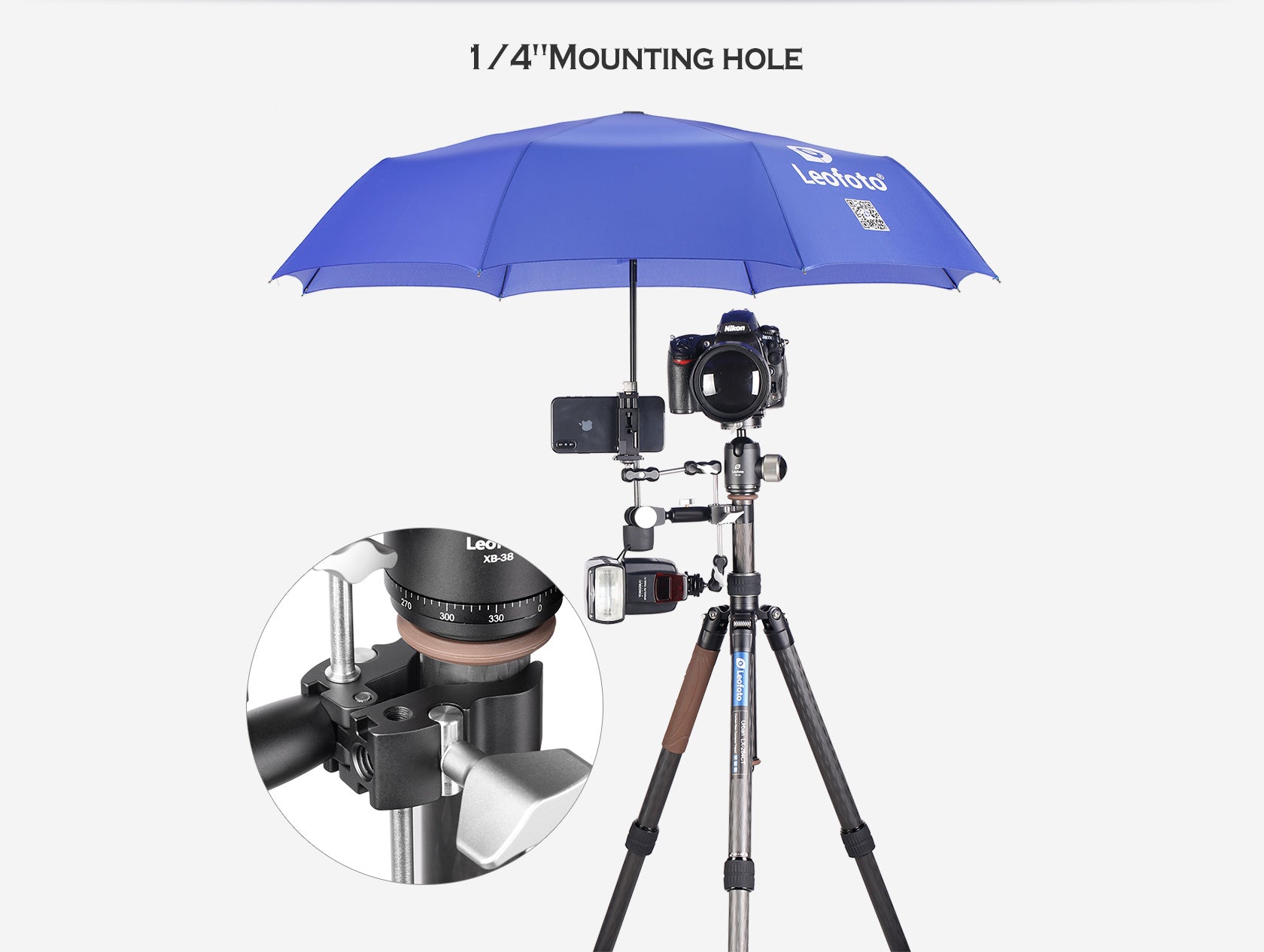 Leofoto UC-01 Umbrella Clamp for Center Columns