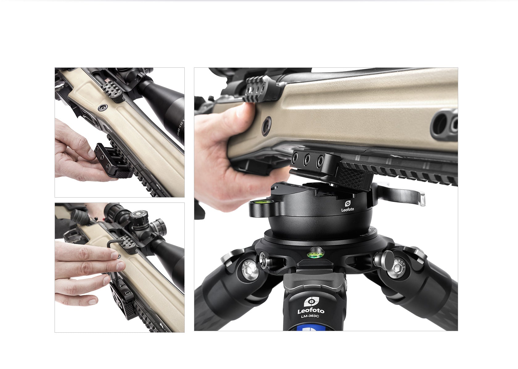 Leofoto YB-75LC / YB-75MC / YB-75SC Leveling Base with Handle for 75mm Bowl | Lever Release Arca Clamp