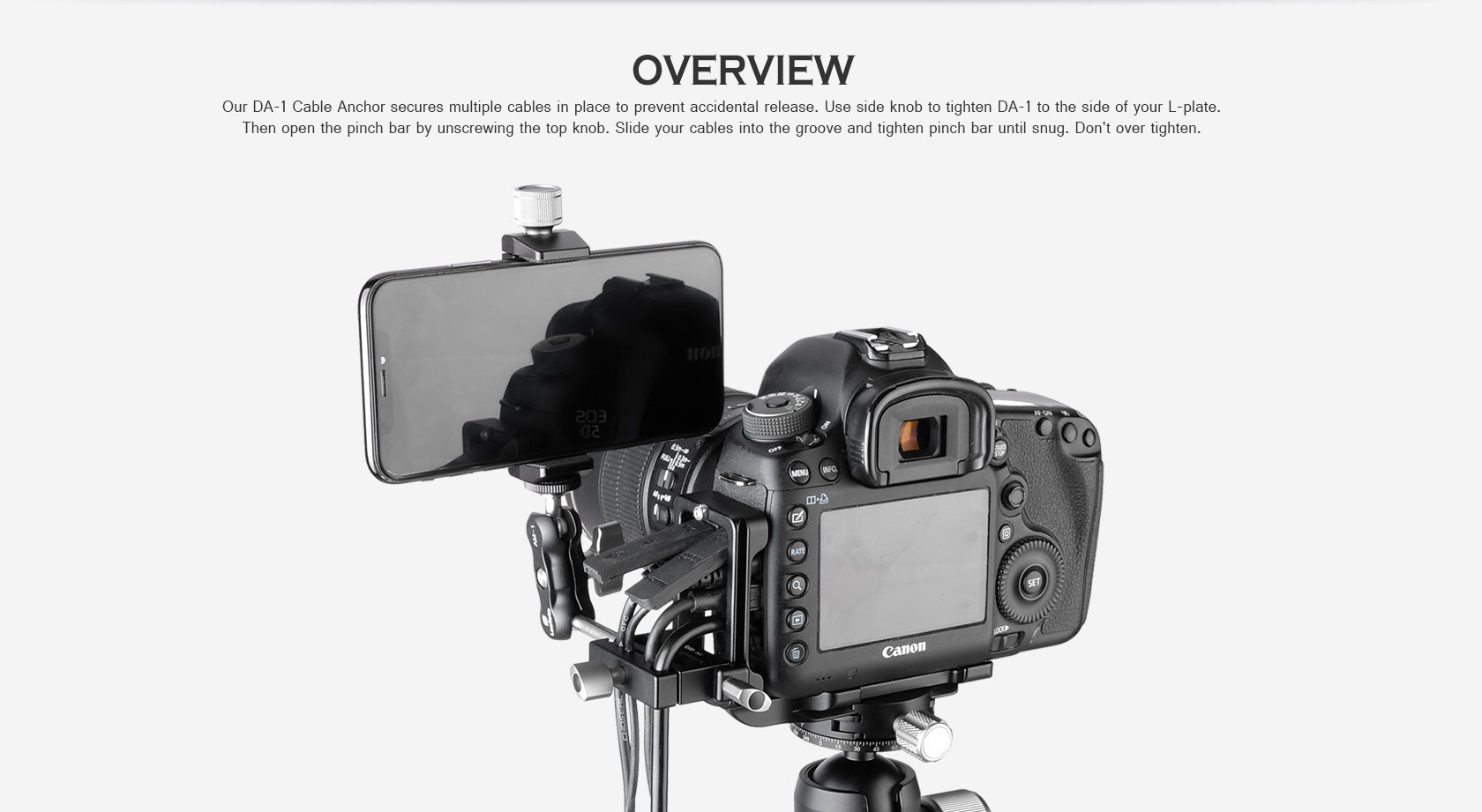 Leofoto DA-1 Cable Anchor for Arca Compatible L Plates