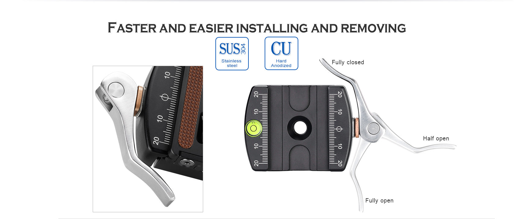 Leofoto LH-36LR Ball Head with LR-50 Lever Release Clamp | Arca Compatible