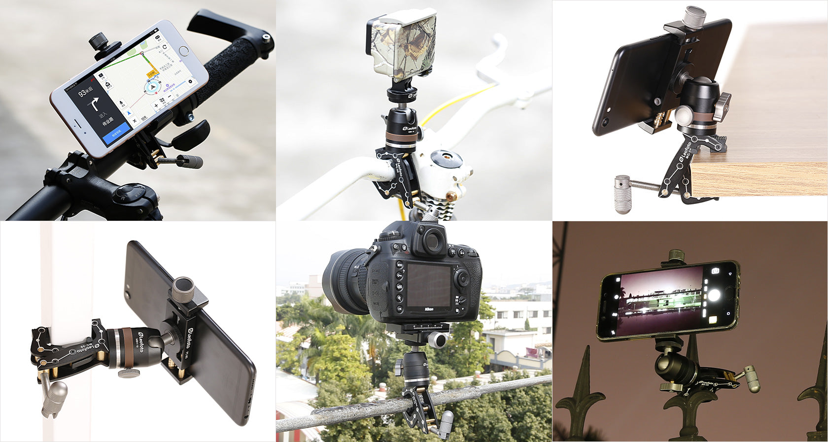Leofoto MC-30 / MC-30 +MBH-19+PC-90 II Multipurpose Clamp/Kit for Phones