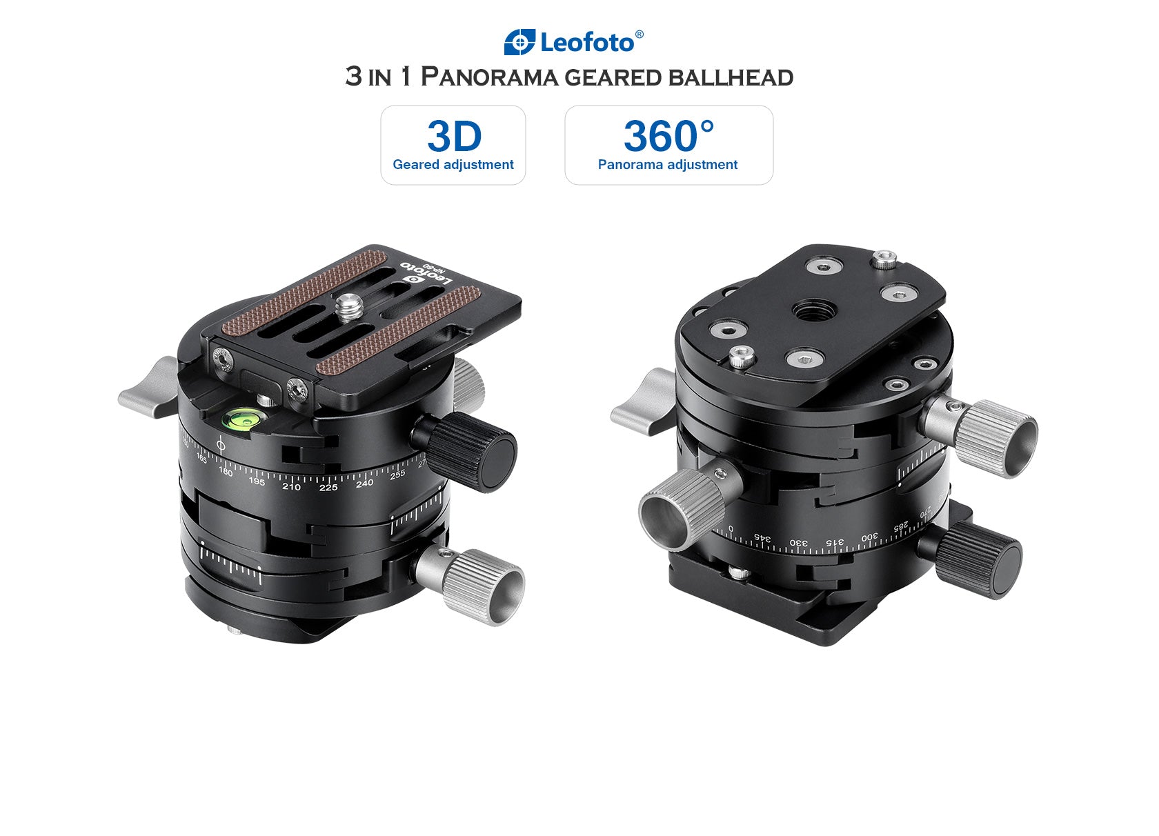 Leofoto G2 3-in-1 Panorama Geared Head | Arca Compatible