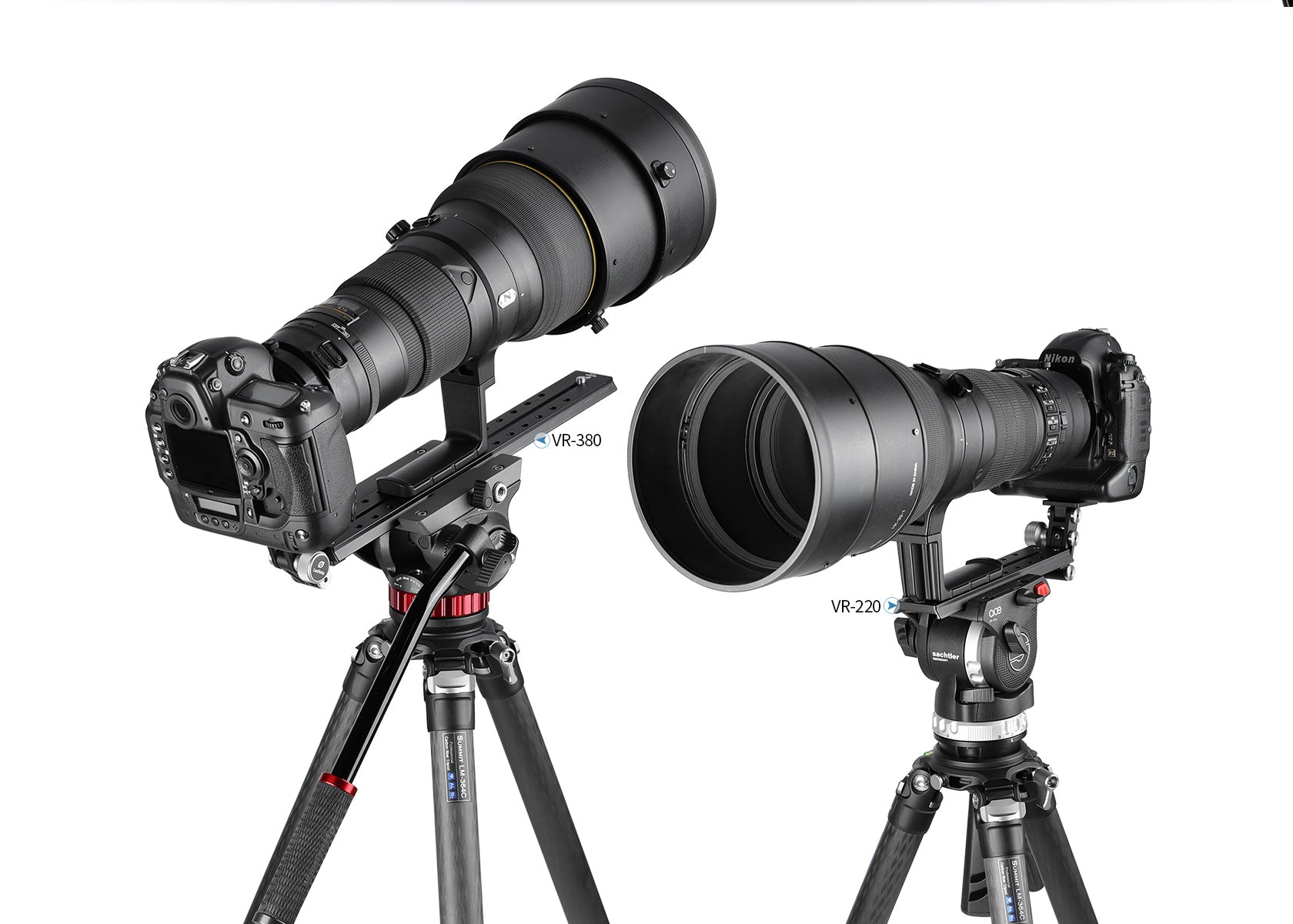 Leofoto VR-220 / VR-380 Long Lens Support for Manfrotto/ Sachtler Tripod Head