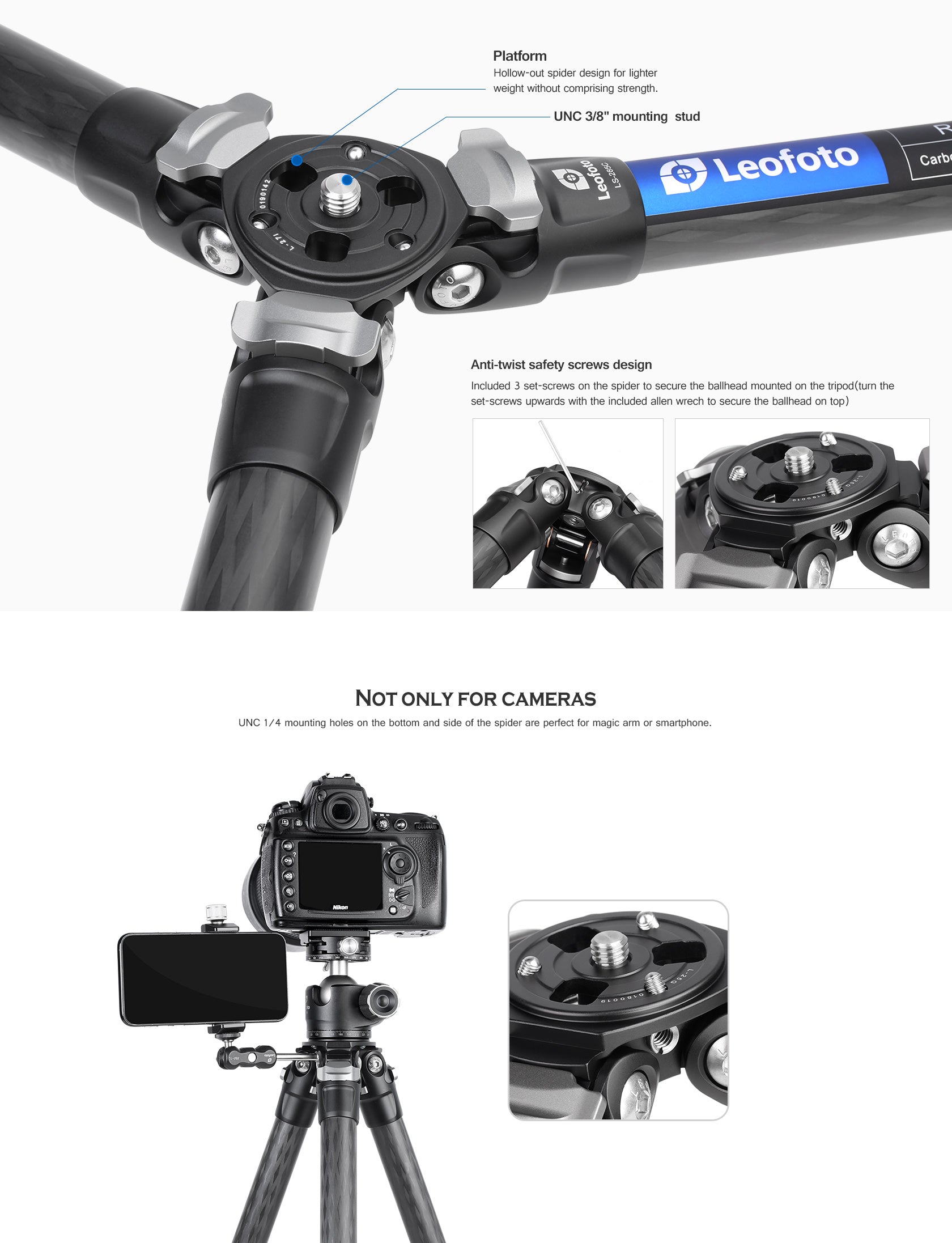 Leofoto LS-285C Ranger Series Tripod Set