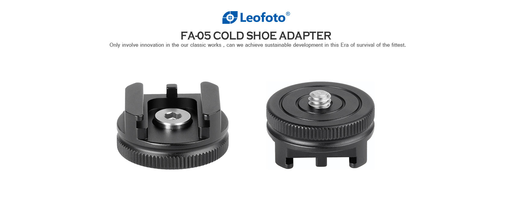 Leofoto FA-05 Cold Shoe Conversion Adapter with 1/4" Mounting Screw