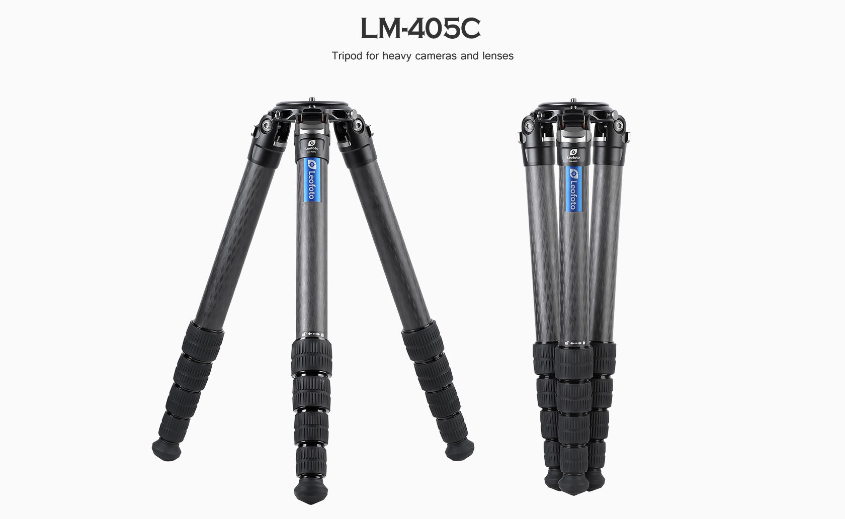 Leofoto LM-405C Tripod with 100mm Video Bowl+Platform and Bag | Max Load 66 lb