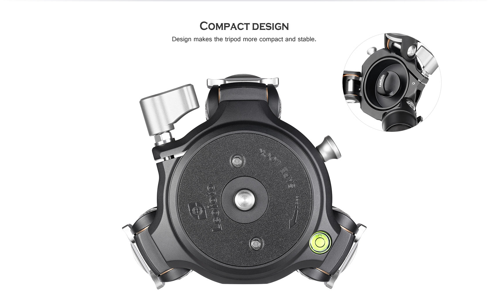 Leofoto LM-402C Short Tripod with 100mm Video Bowl+Platform and Bag | Max Load 110 lb