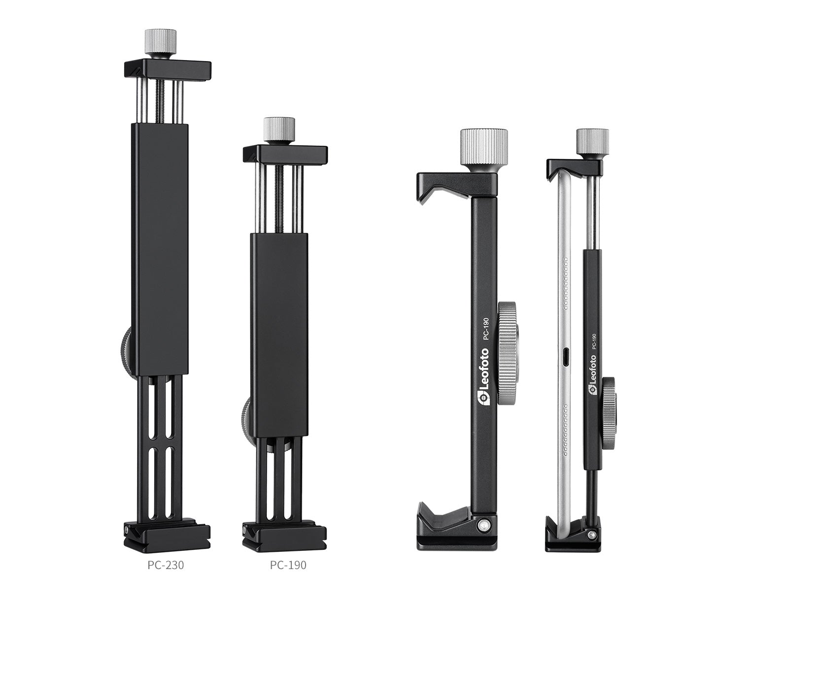 Leofoto PC-190 (190mm) / PC-230 (230mm) Adjustable Smartphone/Tablet Clamp for Tripod Mount / Arca Compatible
