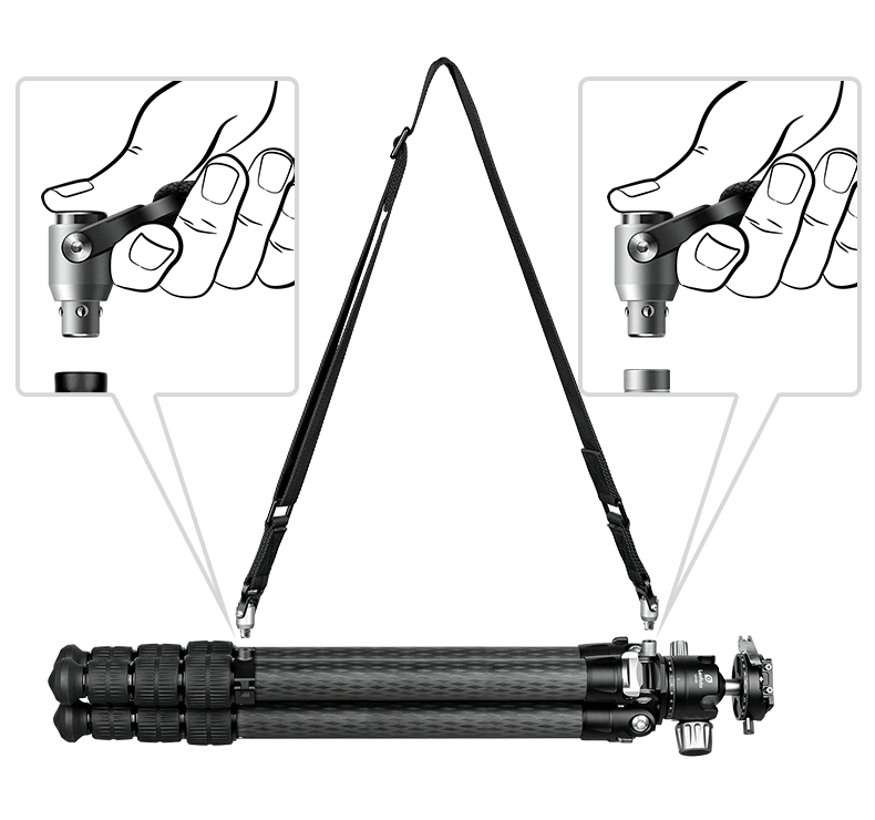 Leofoto Push Button Quick Detach Modular Tripod Strap For LS Series and LM Series Tripods